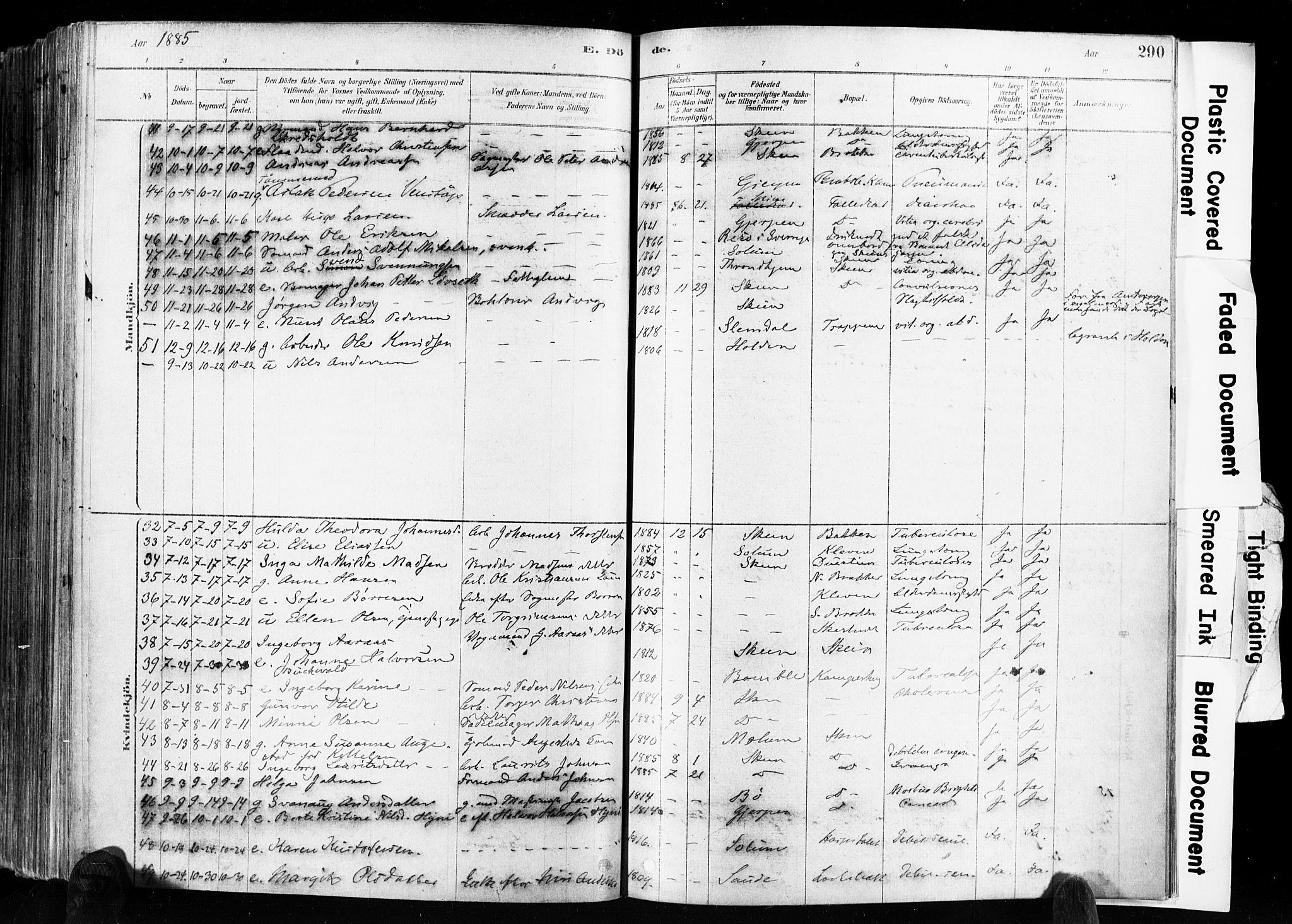 Skien kirkebøker, SAKO/A-302/F/Fa/L0009: Parish register (official) no. 9, 1878-1890, p. 290