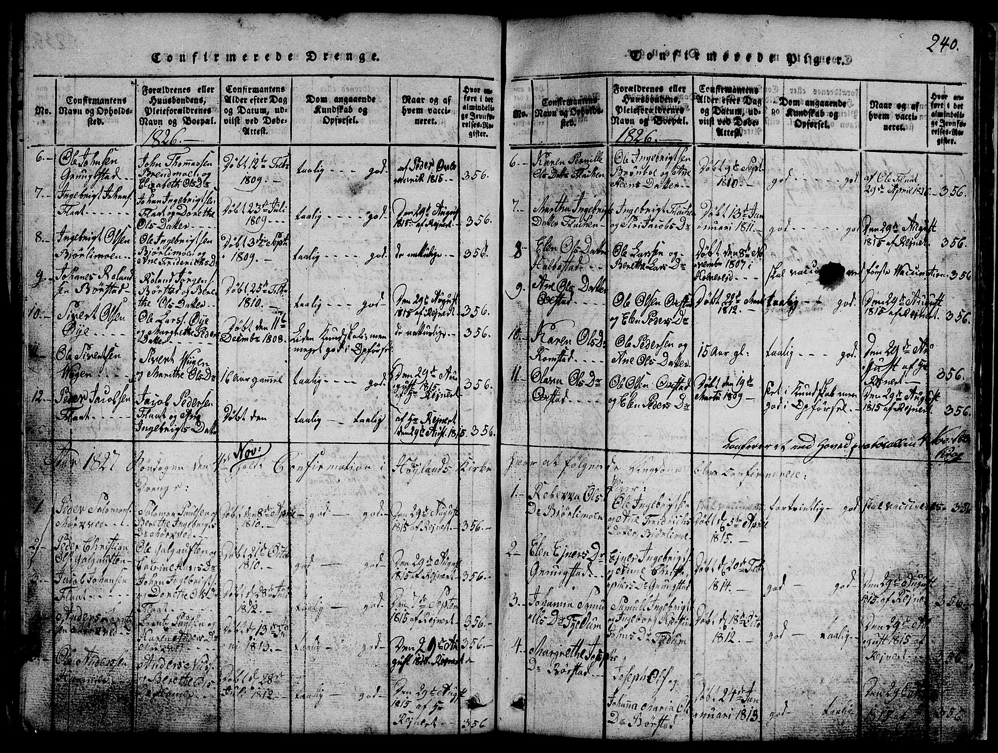 Ministerialprotokoller, klokkerbøker og fødselsregistre - Nord-Trøndelag, SAT/A-1458/765/L0562: Parish register (copy) no. 765C01, 1817-1851, p. 240