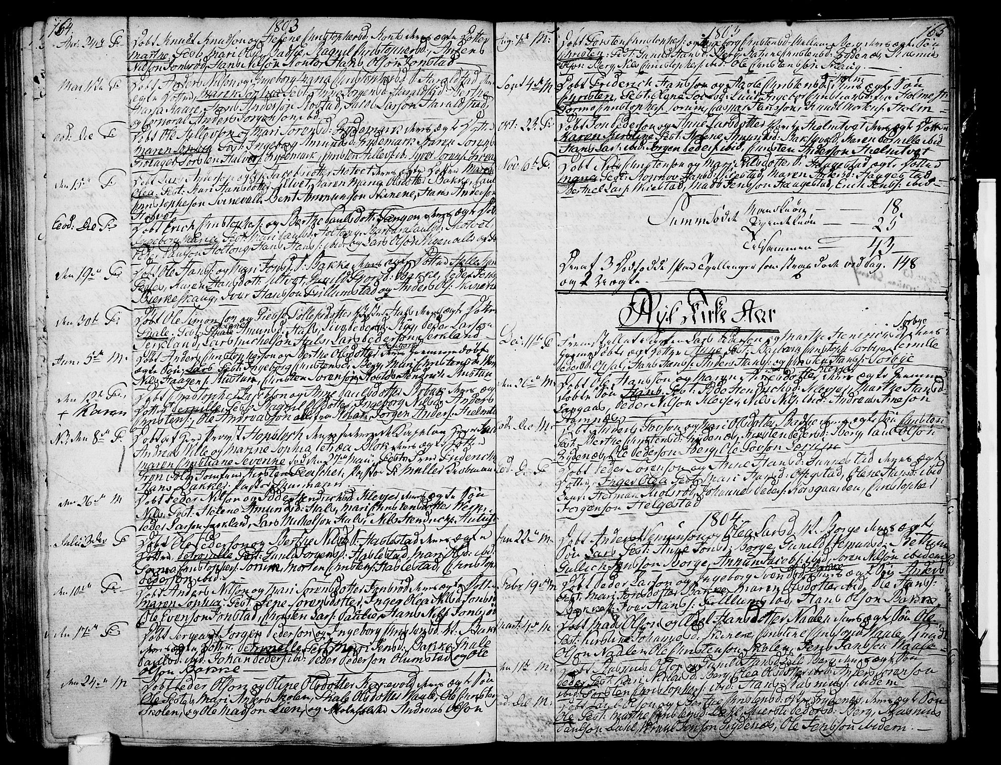 Våle kirkebøker, SAKO/A-334/F/Fa/L0005: Parish register (official) no. I 5, 1773-1808, p. 164-165