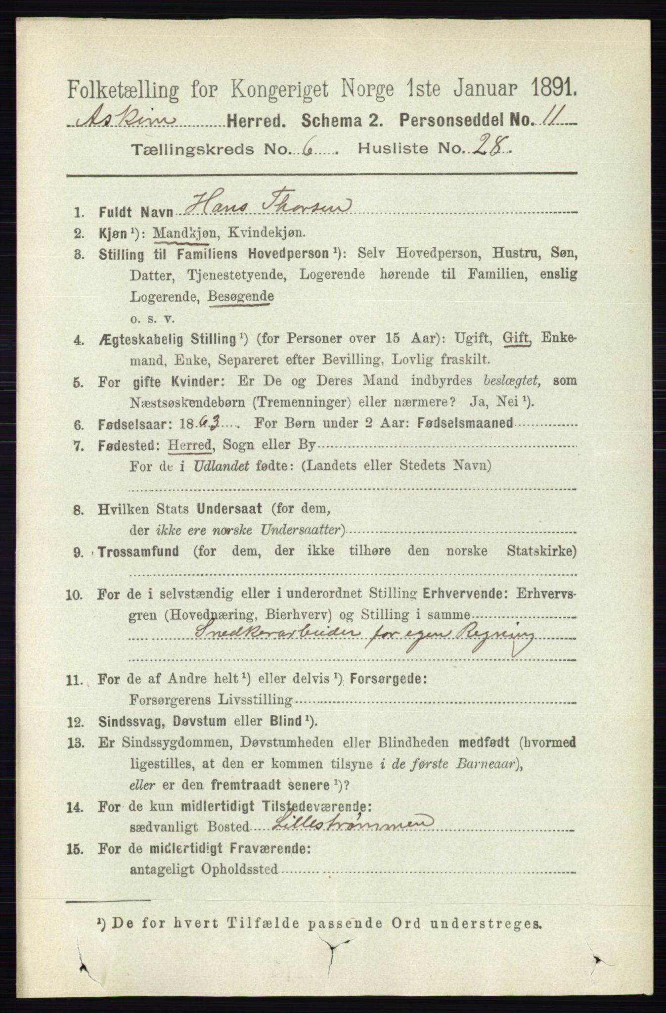 RA, 1891 census for 0124 Askim, 1891, p. 974