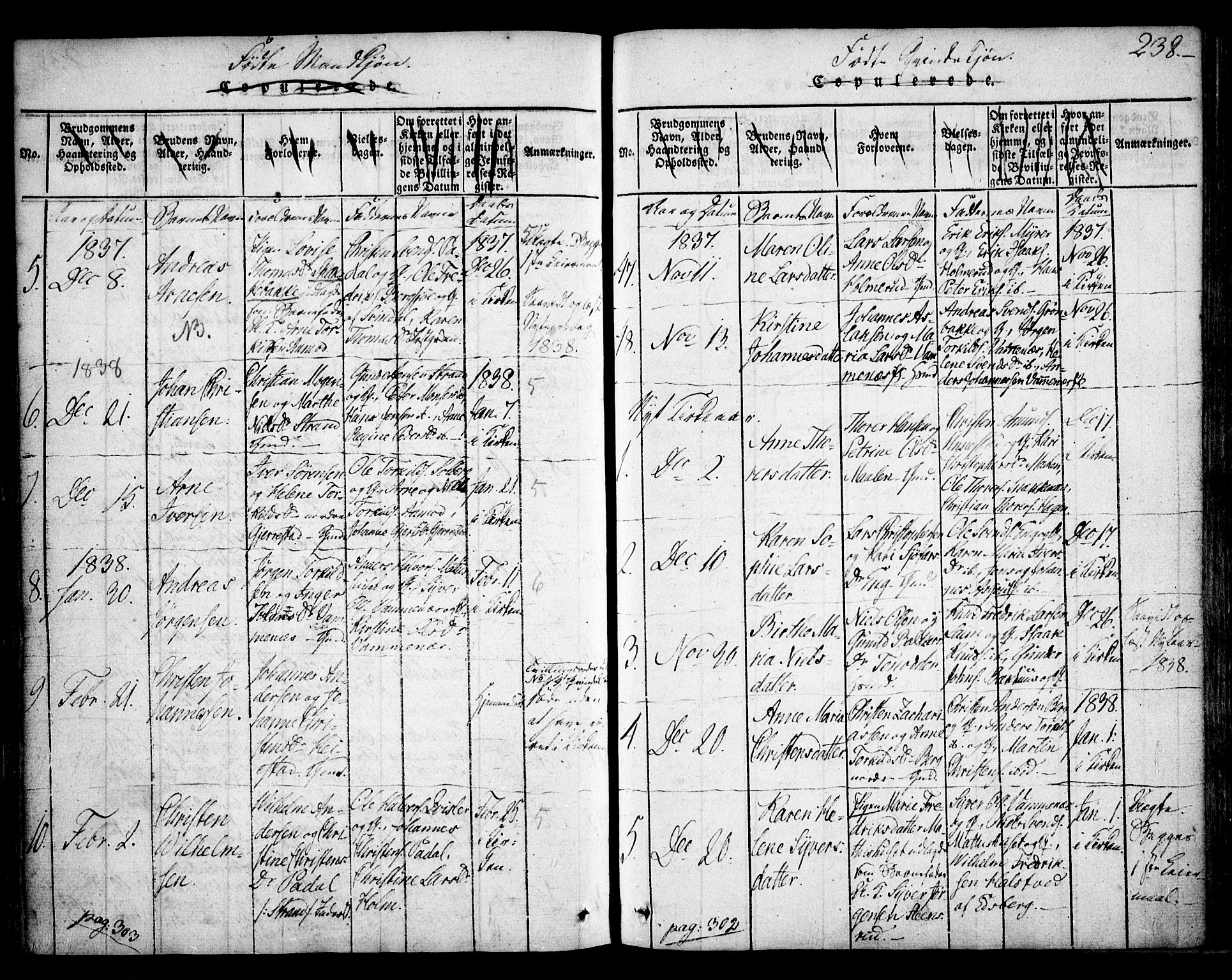 Skiptvet prestekontor Kirkebøker, AV/SAO-A-20009/F/Fa/L0005: Parish register (official) no. 5, 1814-1838, p. 238