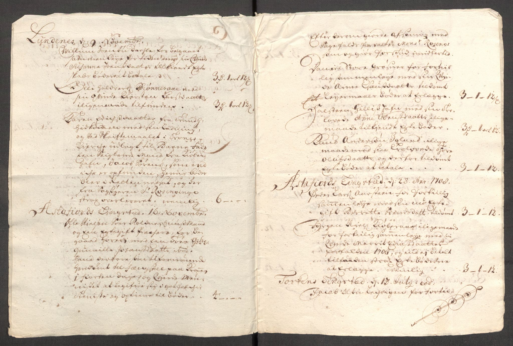 Rentekammeret inntil 1814, Reviderte regnskaper, Fogderegnskap, AV/RA-EA-4092/R68/L4756: Fogderegnskap Senja og Troms, 1705-1707, p. 387