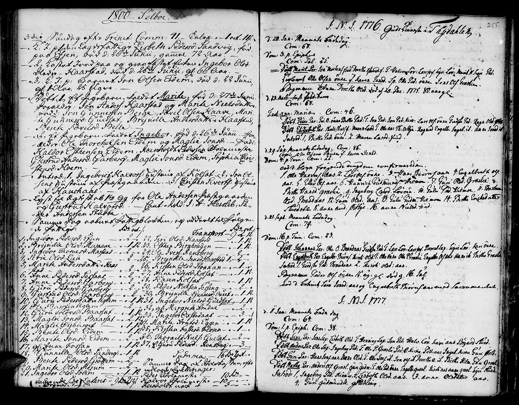 Ministerialprotokoller, klokkerbøker og fødselsregistre - Sør-Trøndelag, SAT/A-1456/695/L1139: Parish register (official) no. 695A02 /2, 1776-1790, p. 255