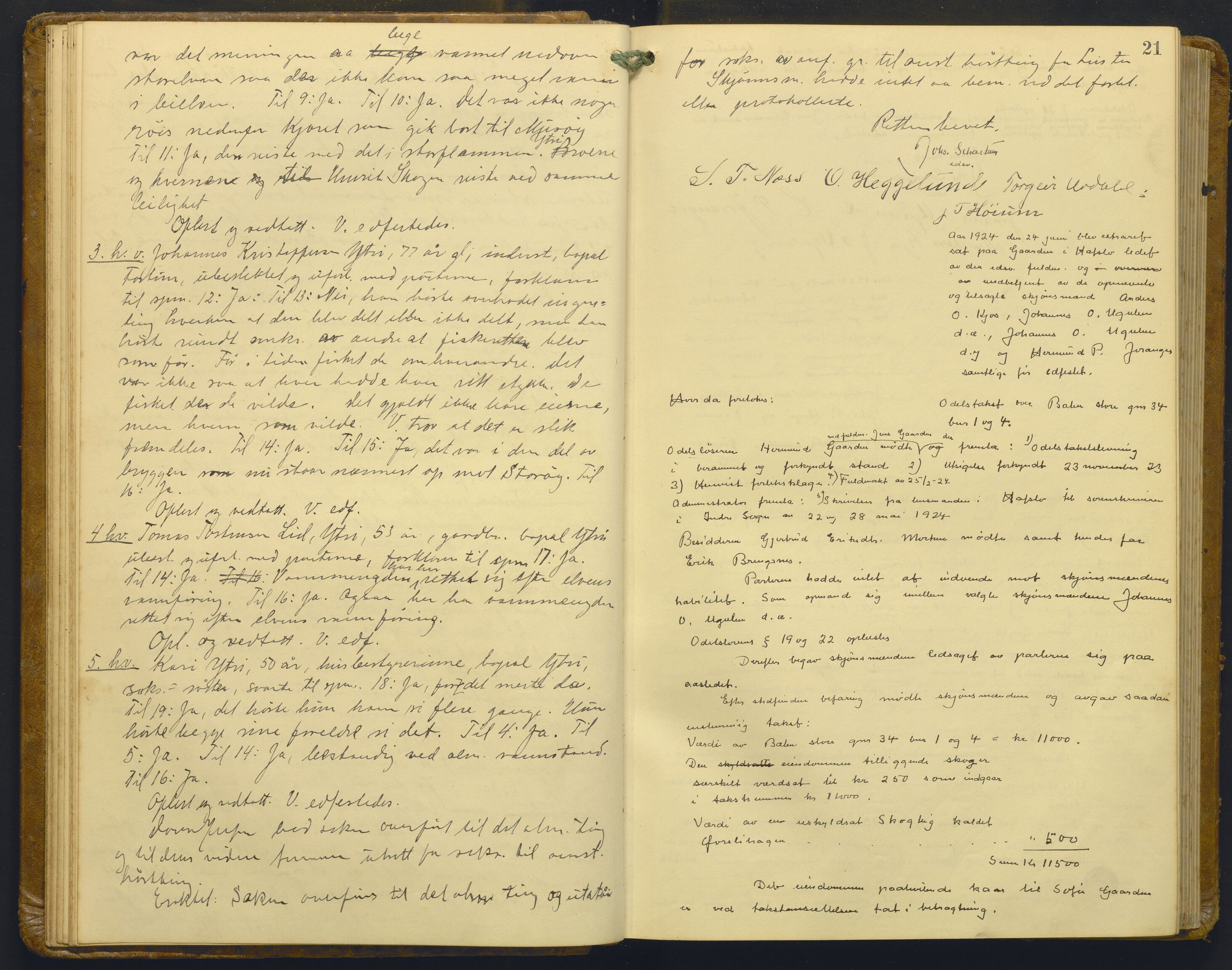 Indre Sogn tingrett, AV/SAB-A-3301/1/F/Fb/Fba/L0015: Sivile og offentlege saker, Bb 11, 1923-1928, p. 20b-21a