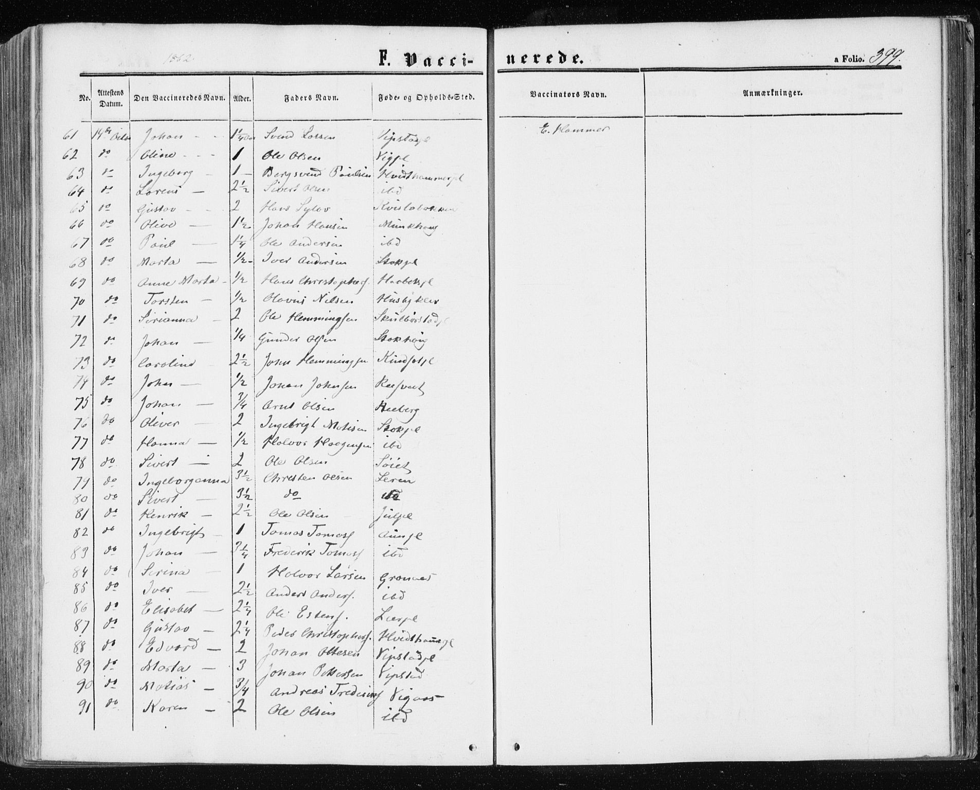 Ministerialprotokoller, klokkerbøker og fødselsregistre - Nord-Trøndelag, AV/SAT-A-1458/709/L0075: Parish register (official) no. 709A15, 1859-1870, p. 399