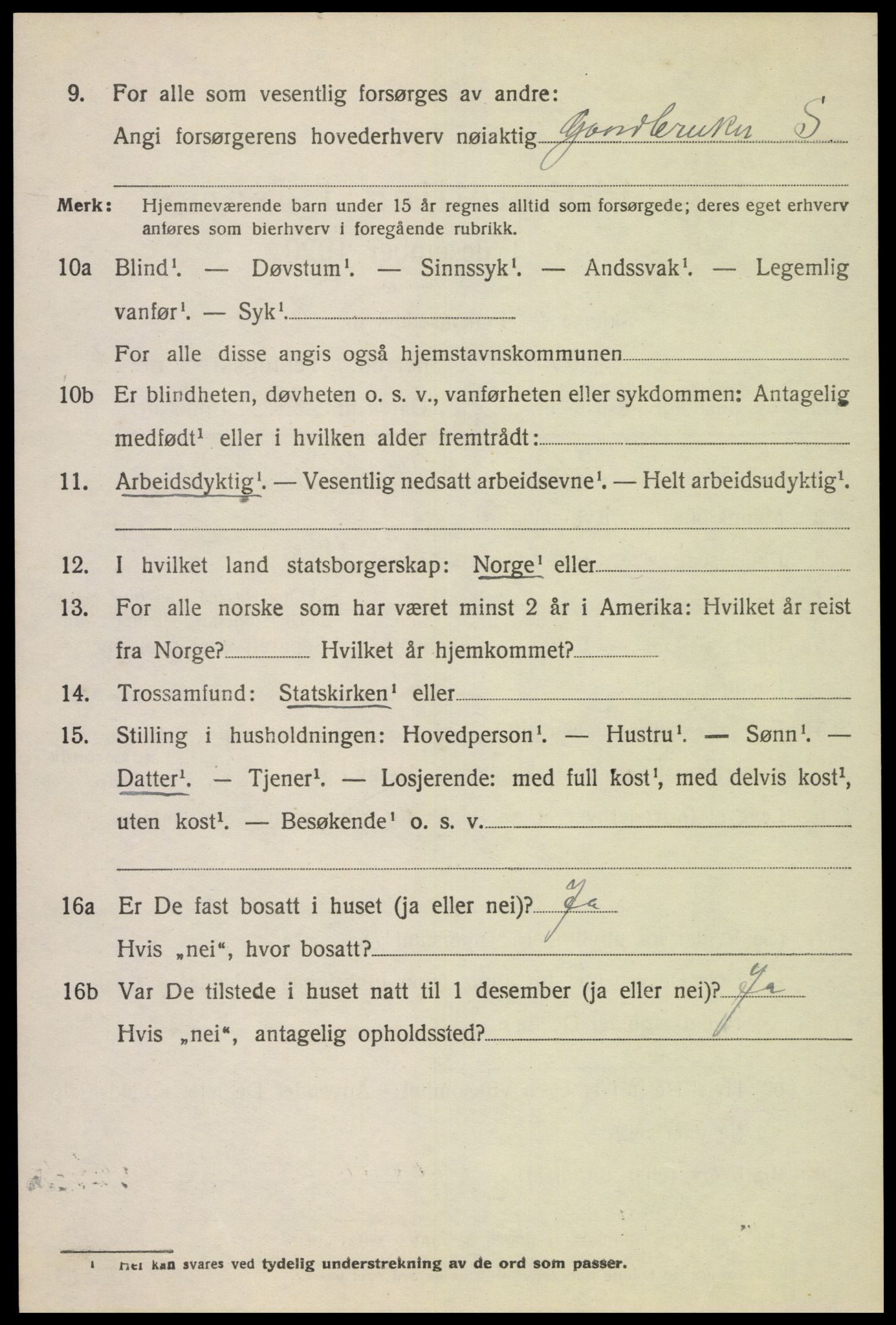 SAK, 1920 census for Bakke, 1920, p. 1687