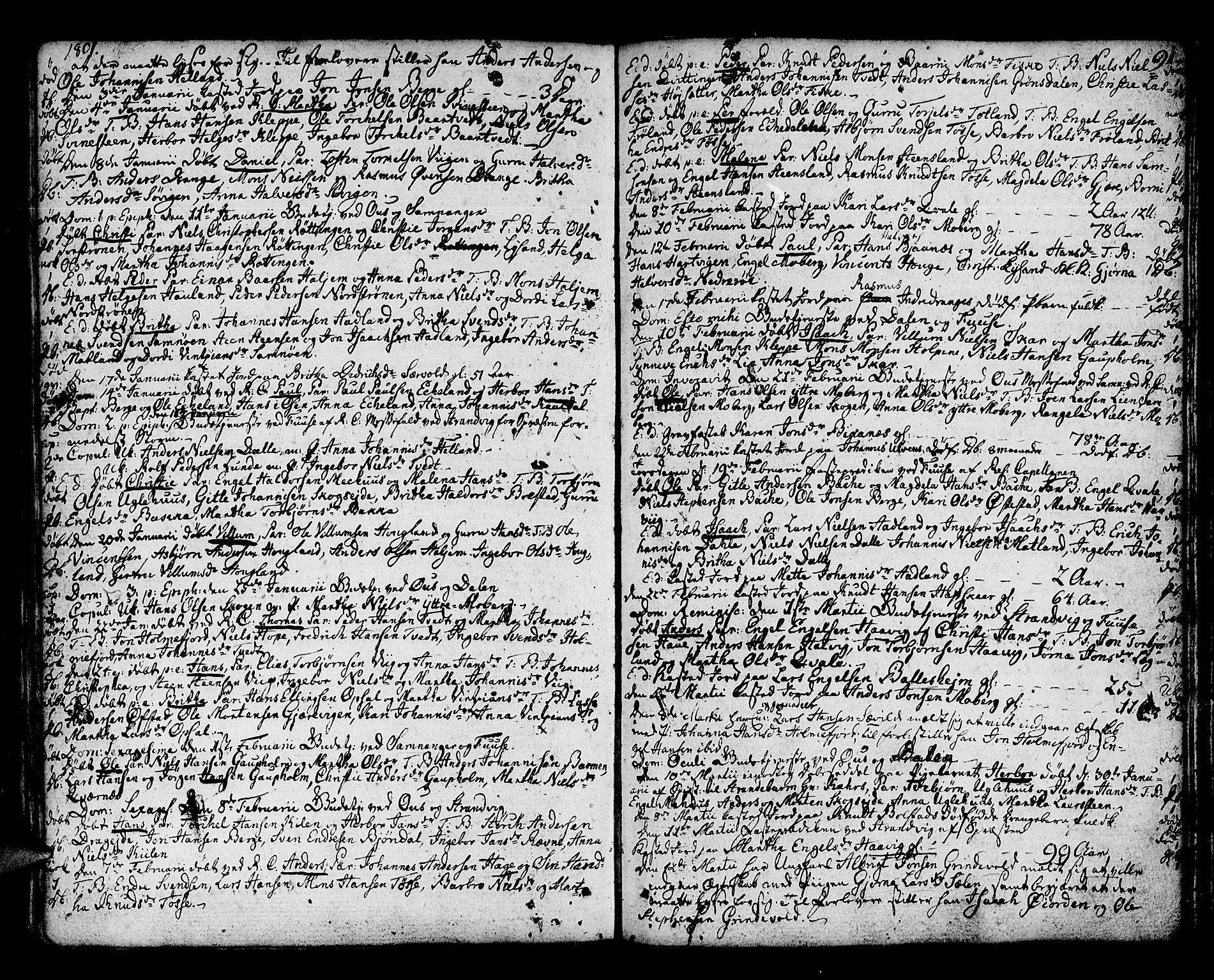 Os sokneprestembete, SAB/A-99929: Parish register (official) no. A 11, 1789-1815, p. 91