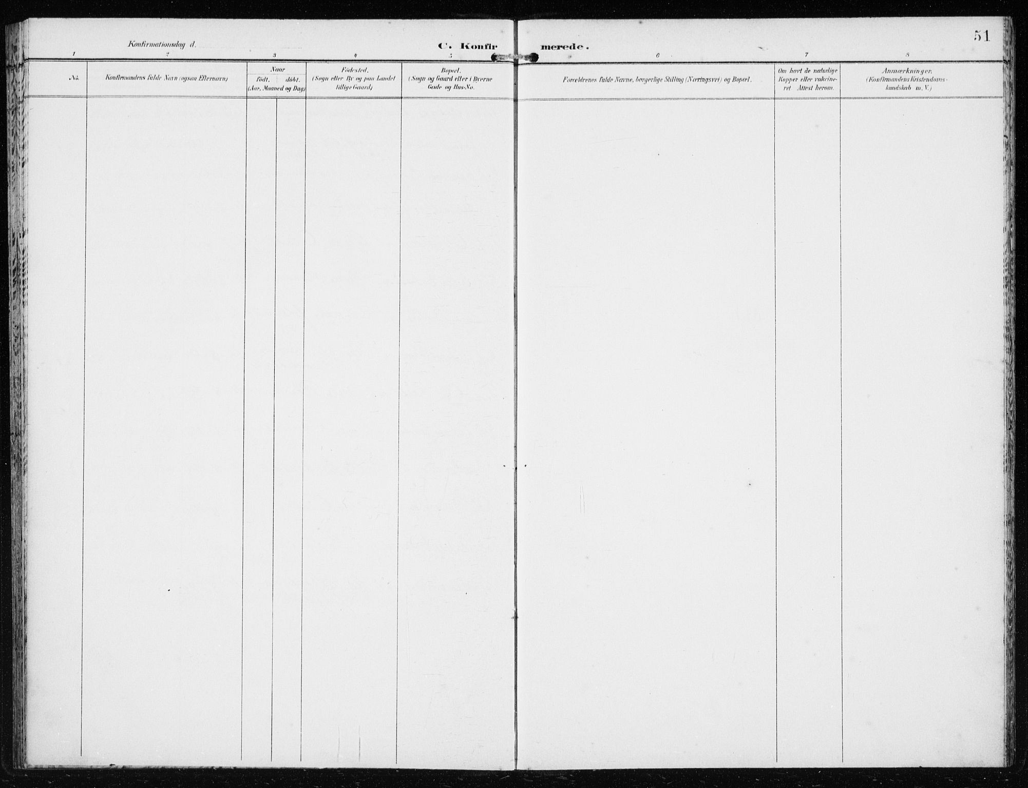 Lindås Sokneprestembete, AV/SAB-A-76701/H/Haa/Haad/L0002: Parish register (official) no. D  2, 1897-1912, p. 51