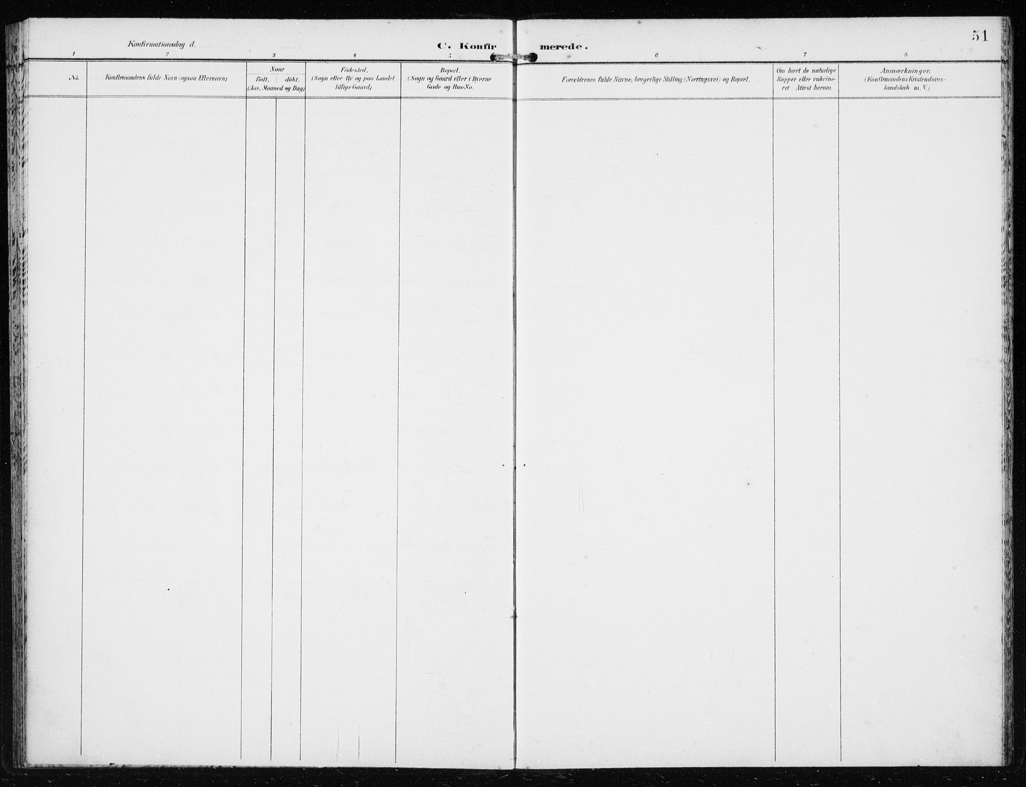 Lindås Sokneprestembete, SAB/A-76701/H/Haa: Parish register (official) no. D  2, 1897-1912, p. 51