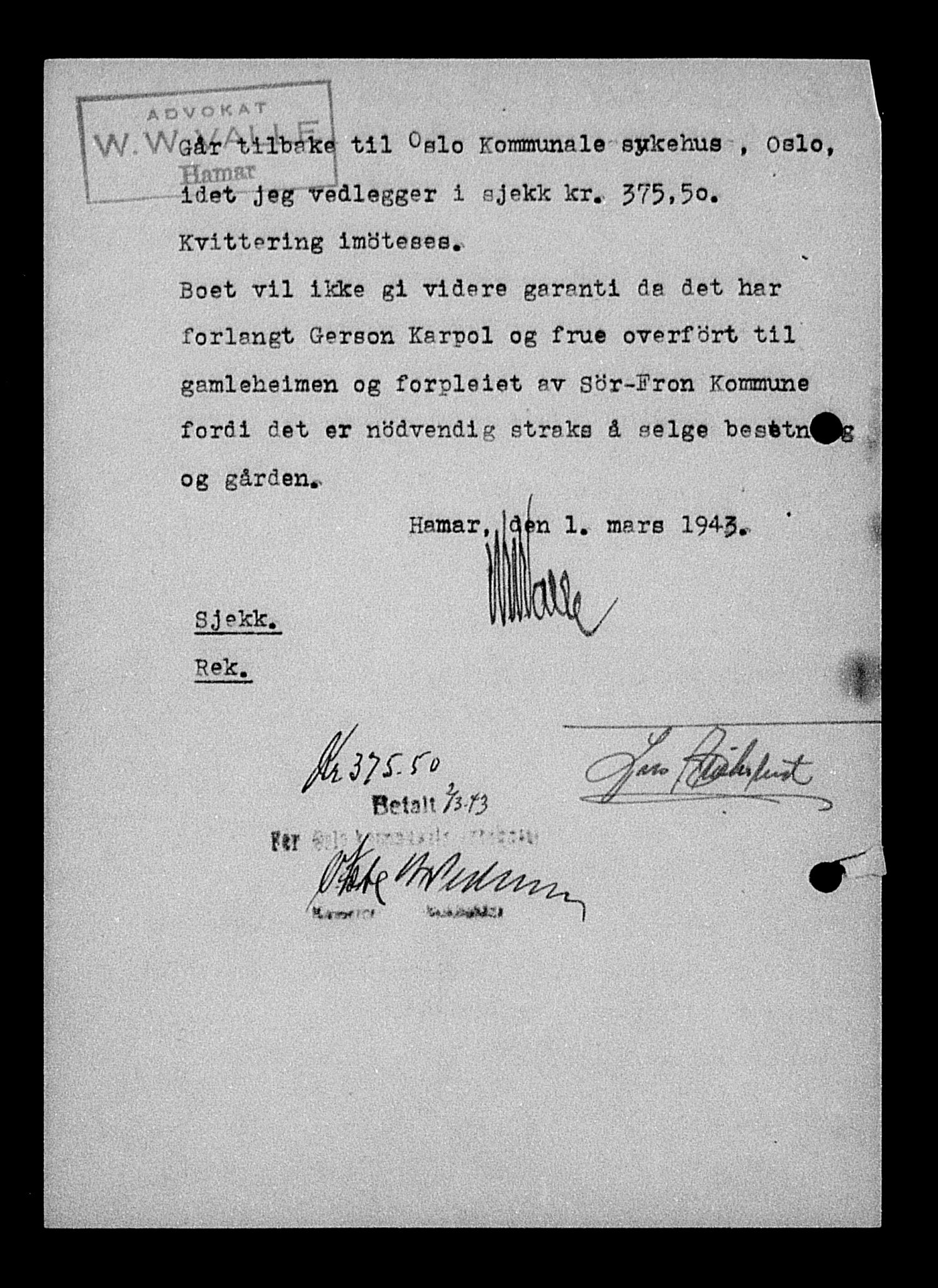 Justisdepartementet, Tilbakeføringskontoret for inndratte formuer, AV/RA-S-1564/H/Hc/Hcc/L0949: --, 1945-1947, p. 540