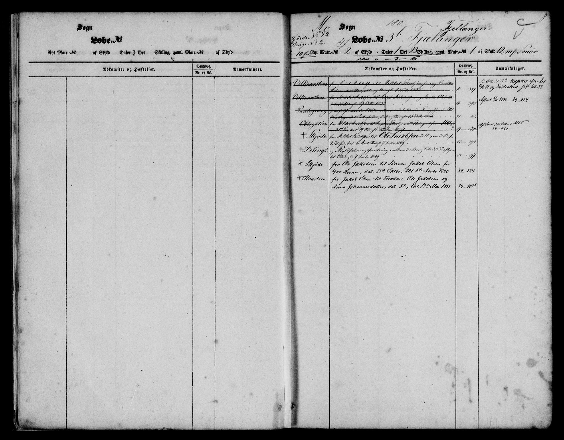 Nordhordland sorenskrivar, AV/SAB-A-2901/1/G/Ga/Gaaa/L0012: Mortgage register no. II.A.a.12, 1851-1893, p. 8