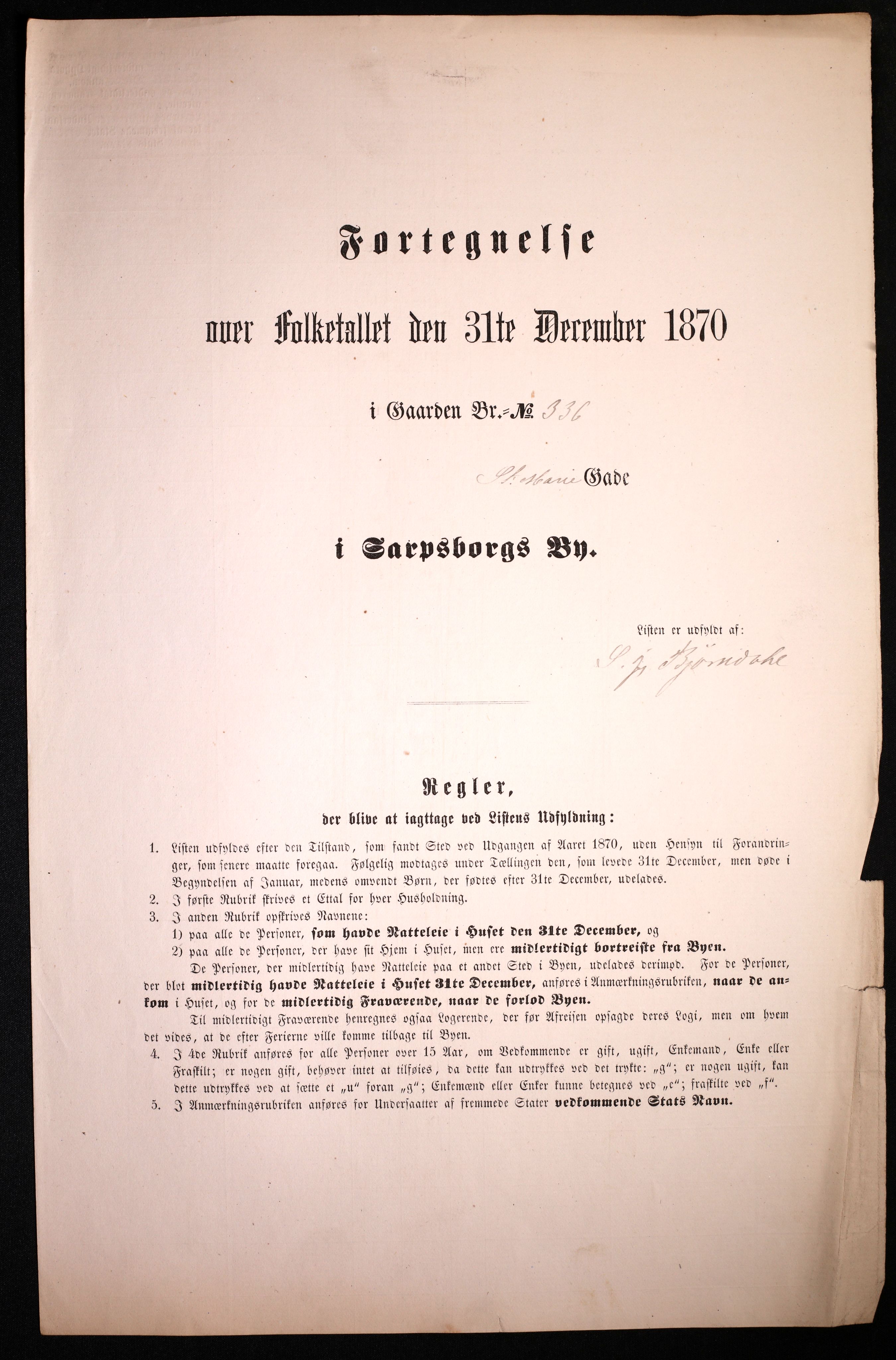 RA, 1870 census for 0102 Sarpsborg, 1870, p. 363