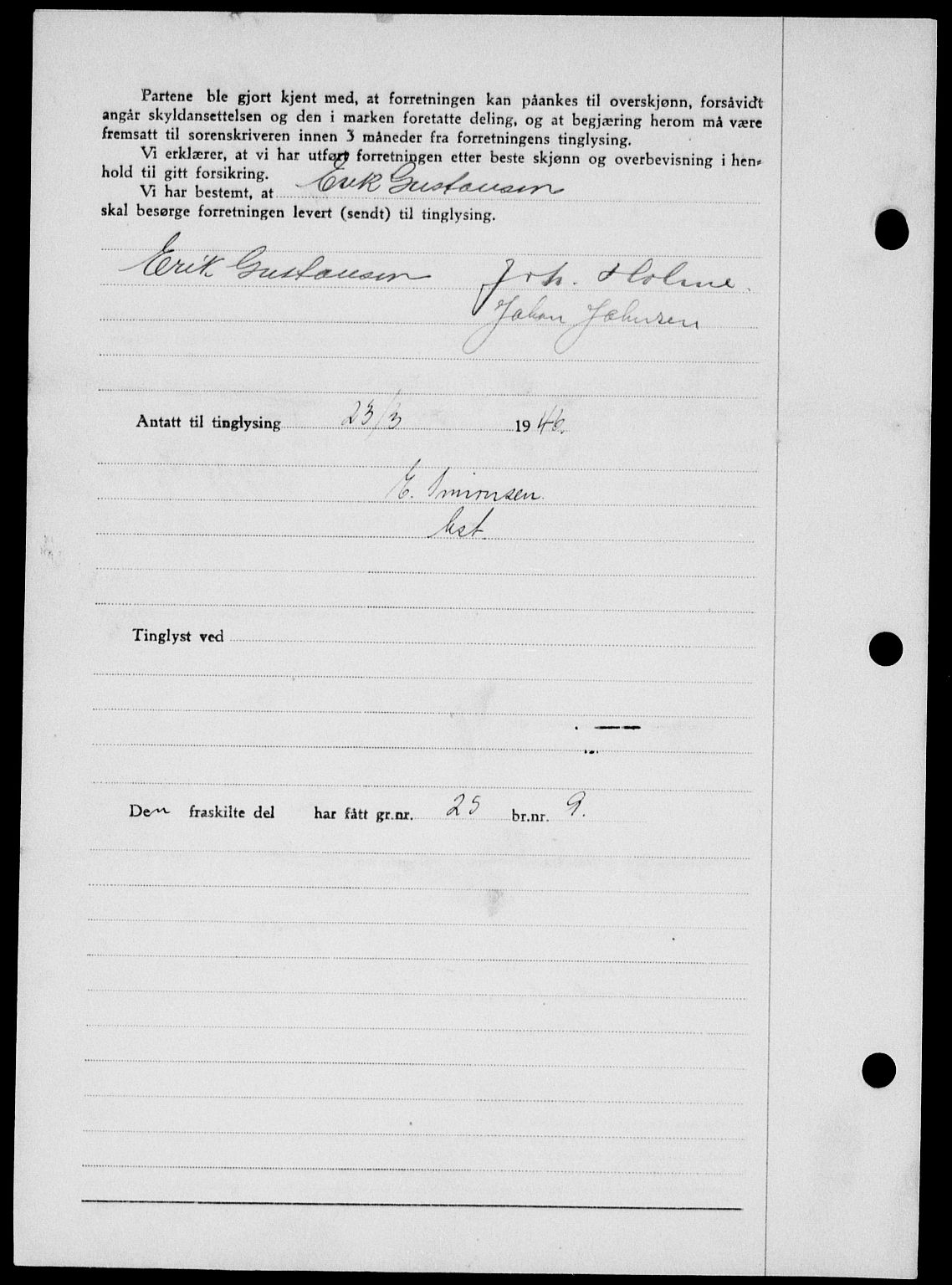 Onsøy sorenskriveri, SAO/A-10474/G/Ga/Gab/L0015: Mortgage book no. II A-15, 1945-1946, Diary no: : 574/1946