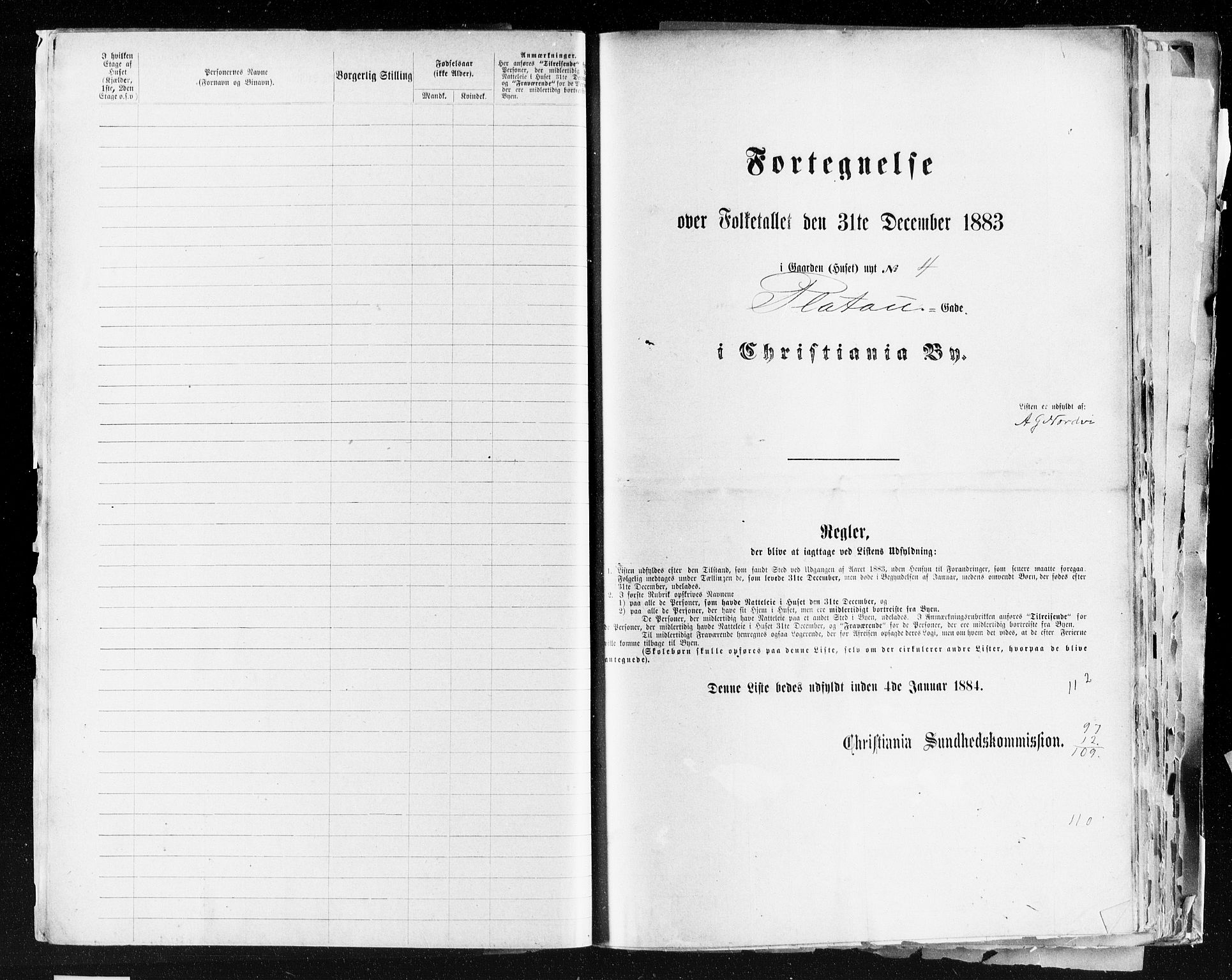OBA, Municipal Census 1883 for Kristiania, 1883, p. 3382