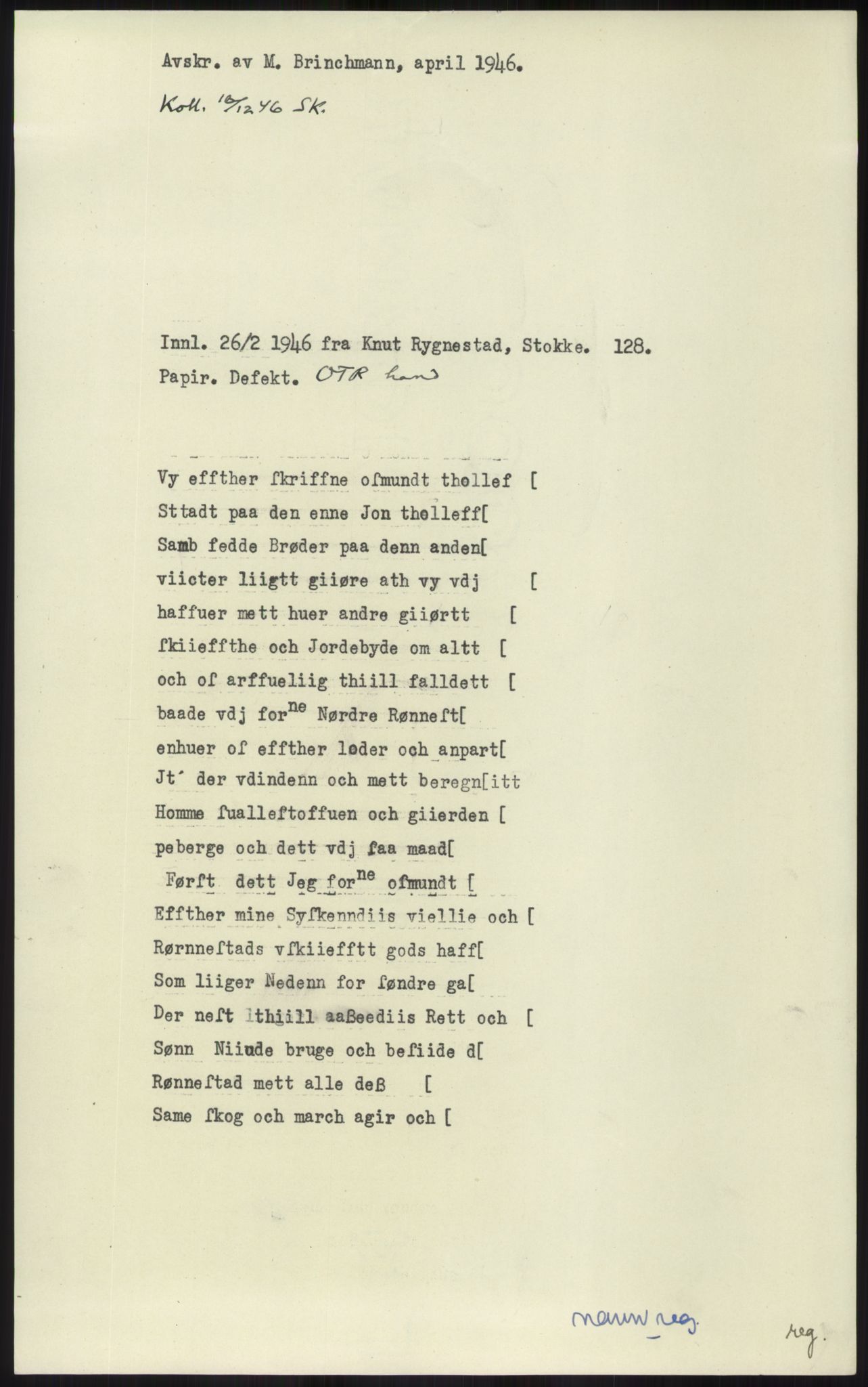 Samlinger til kildeutgivelse, Diplomavskriftsamlingen, AV/RA-EA-4053/H/Ha, p. 1488