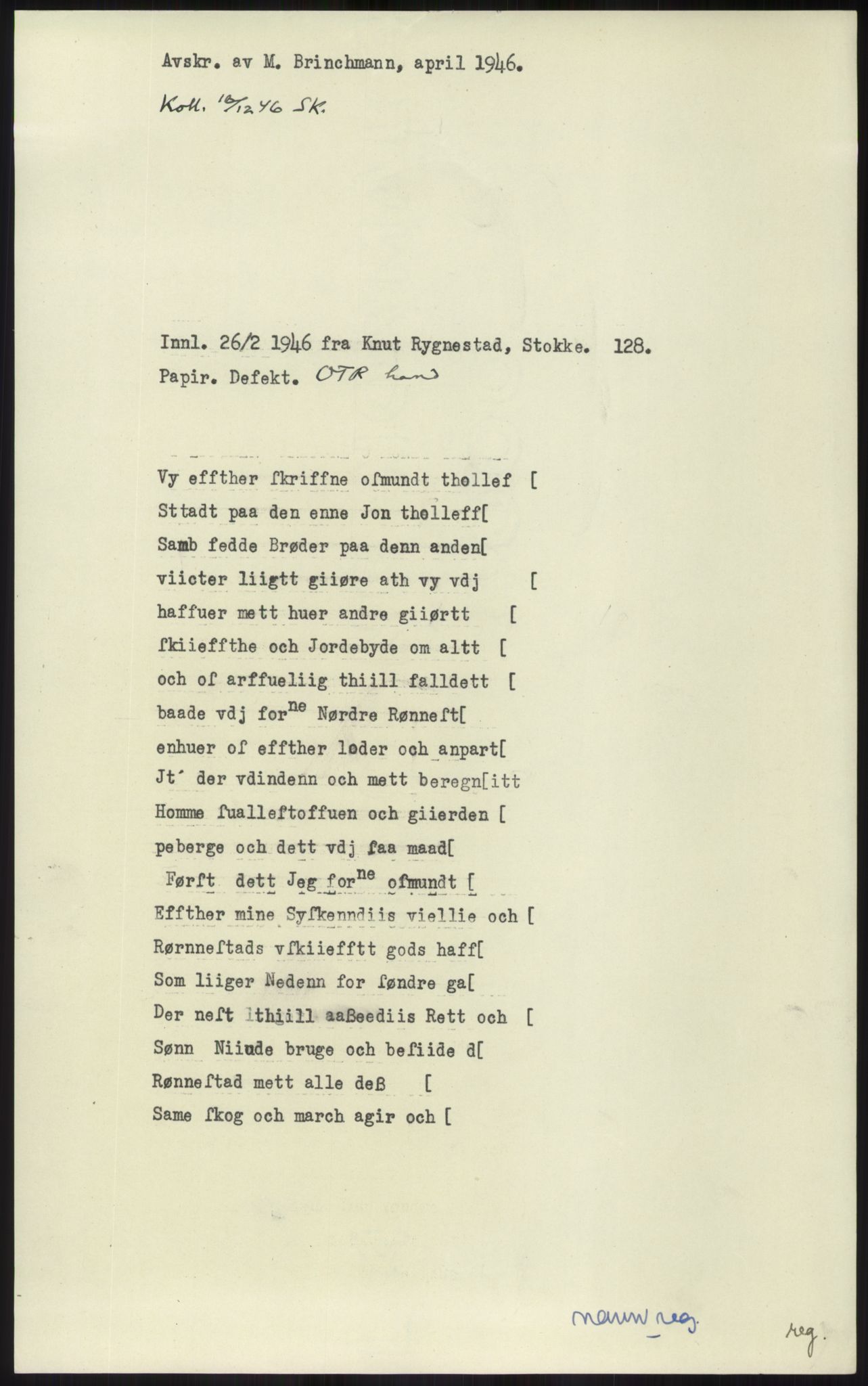 Samlinger til kildeutgivelse, Diplomavskriftsamlingen, RA/EA-4053/H/Ha, p. 1488