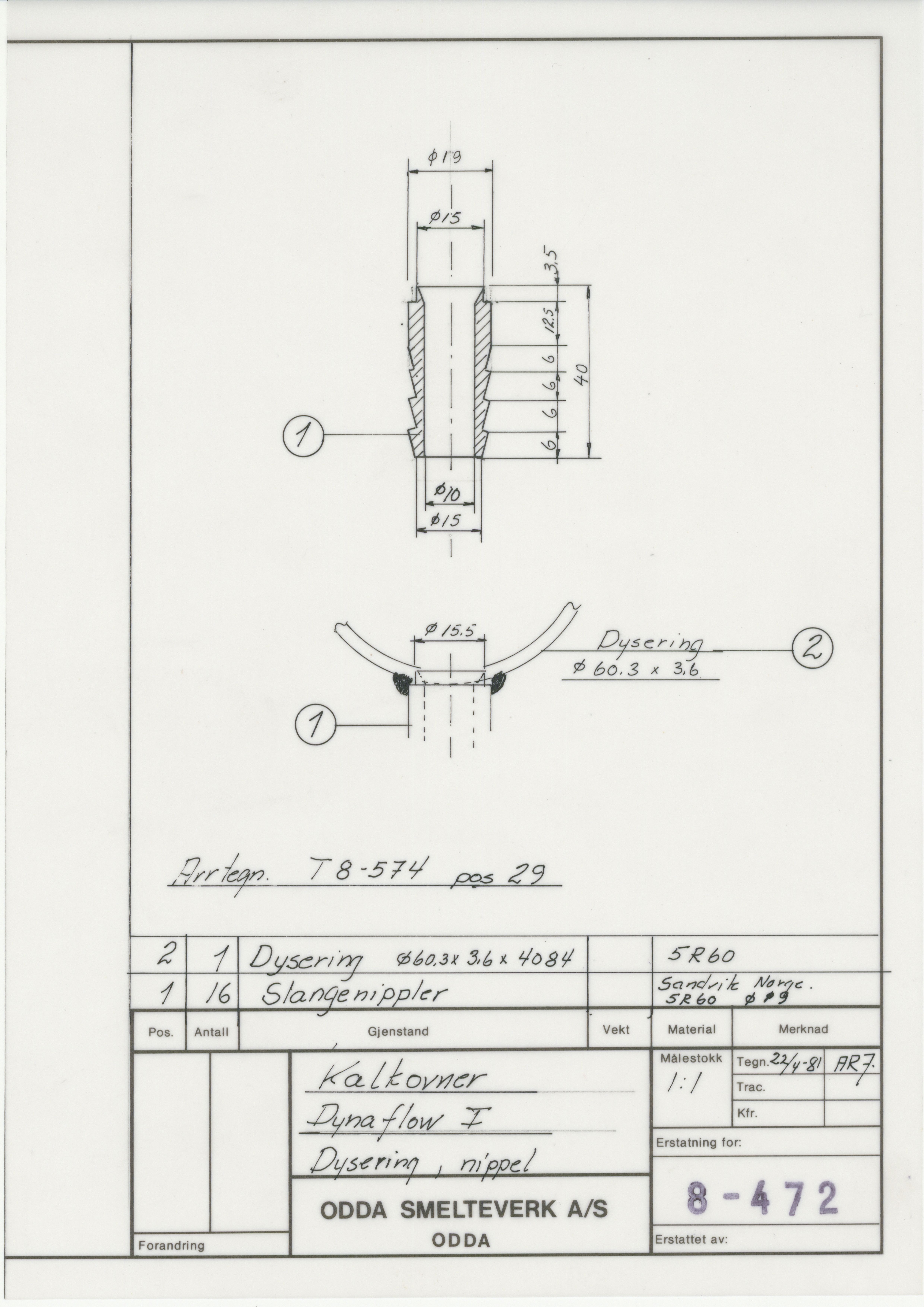Odda smelteverk AS, KRAM/A-0157.1/T/Td/L0008: Gruppe 8. Kalkovner, 1939-1999, p. 699