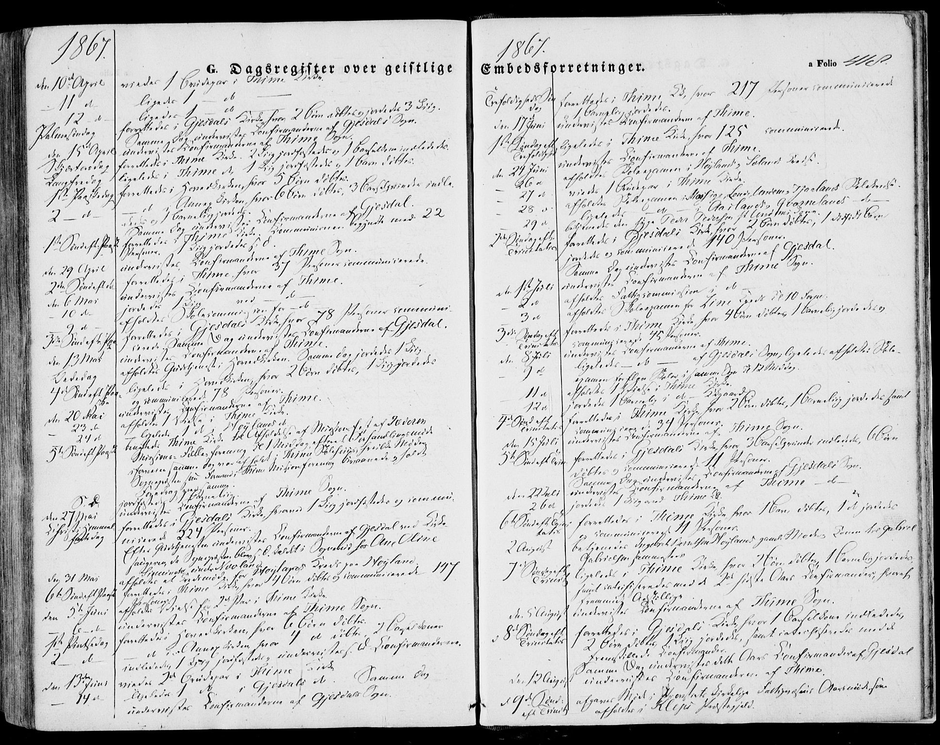 Lye sokneprestkontor, AV/SAST-A-101794/001/30BA/L0007: Parish register (official) no. A 6, 1856-1871, p. 418