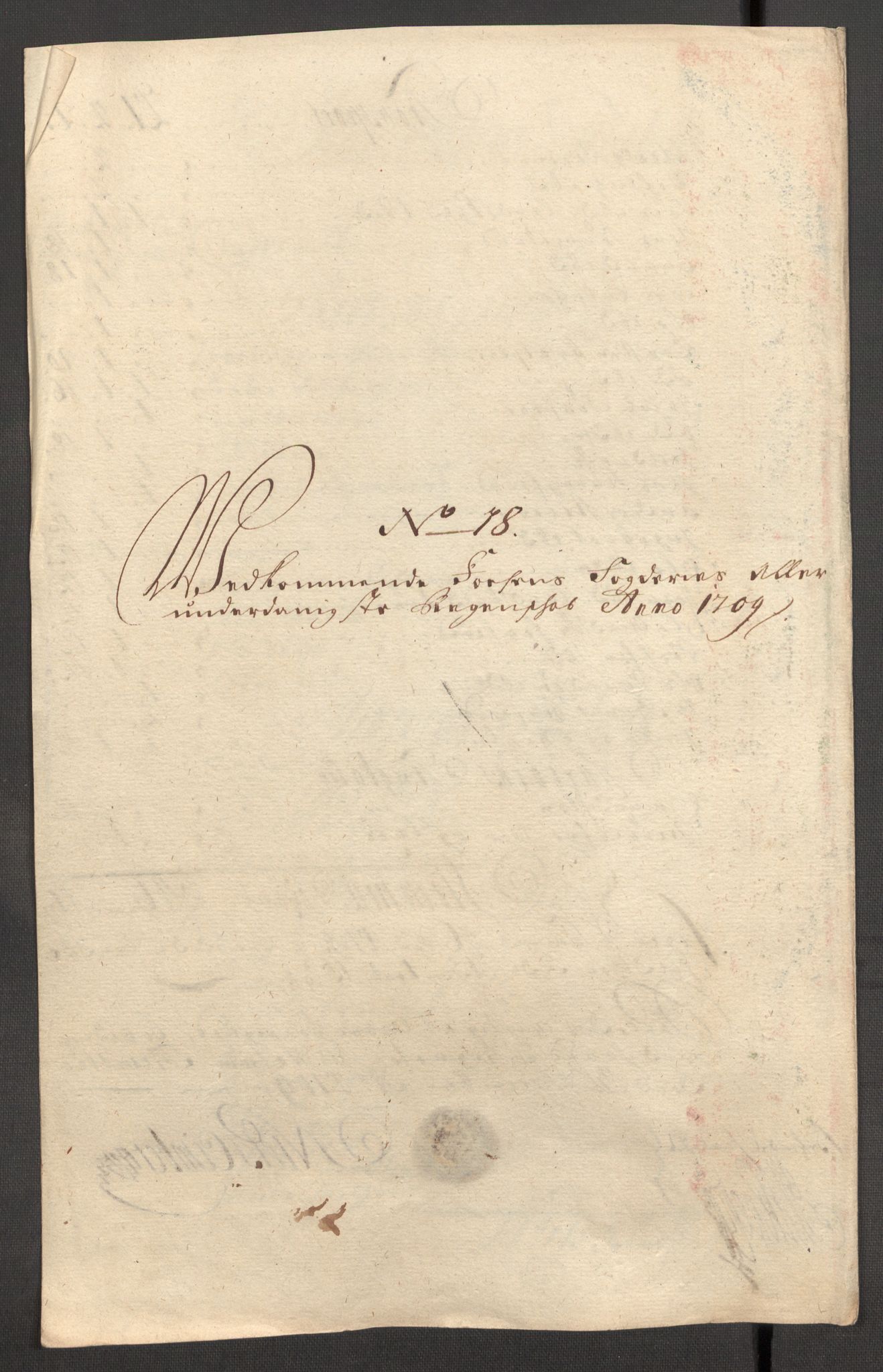 Rentekammeret inntil 1814, Reviderte regnskaper, Fogderegnskap, RA/EA-4092/R57/L3858: Fogderegnskap Fosen, 1708-1709, p. 317