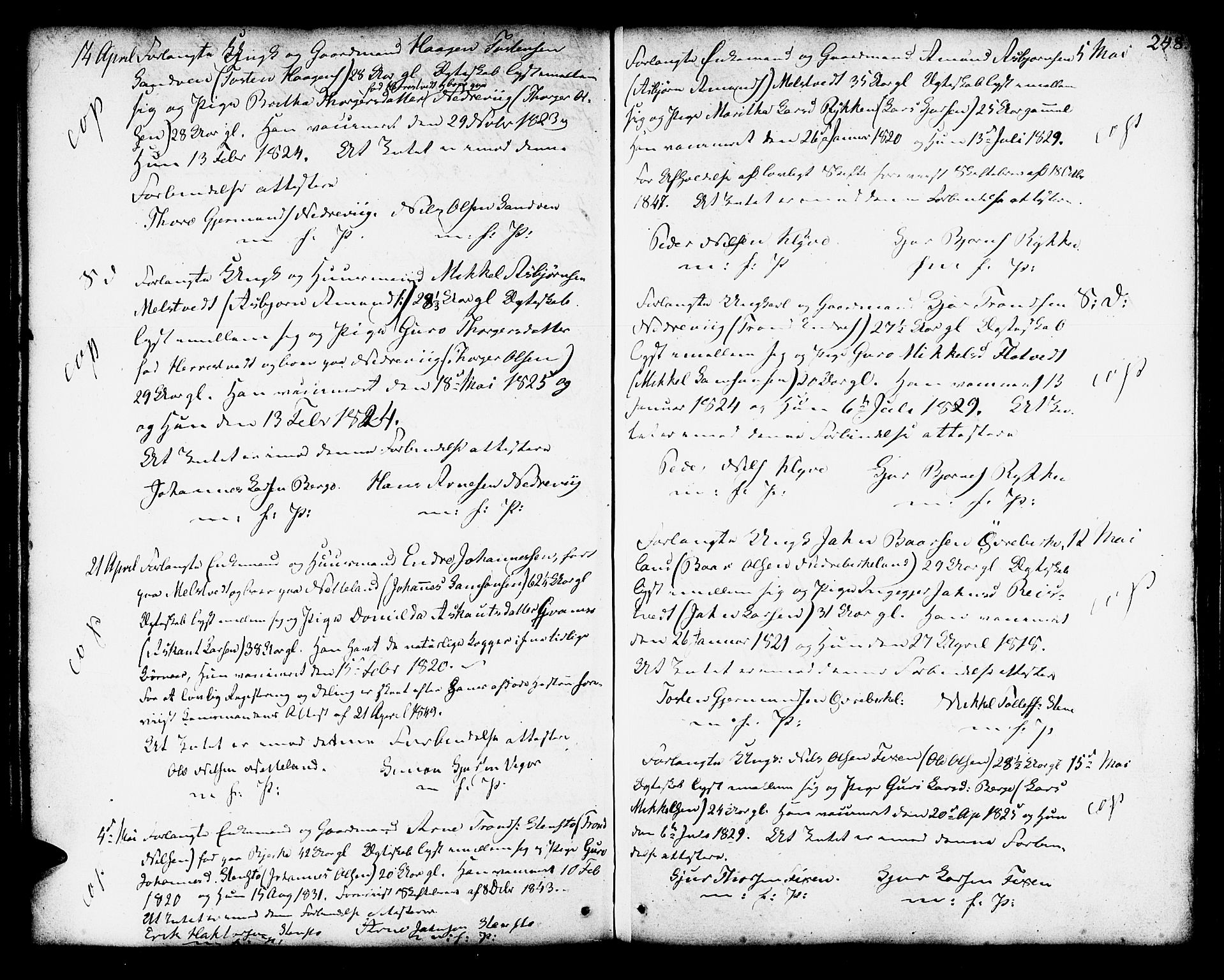 Kvam sokneprestembete, SAB/A-76201/H/Haa: Parish register (official) no. A 5, 1796-1832, p. 248