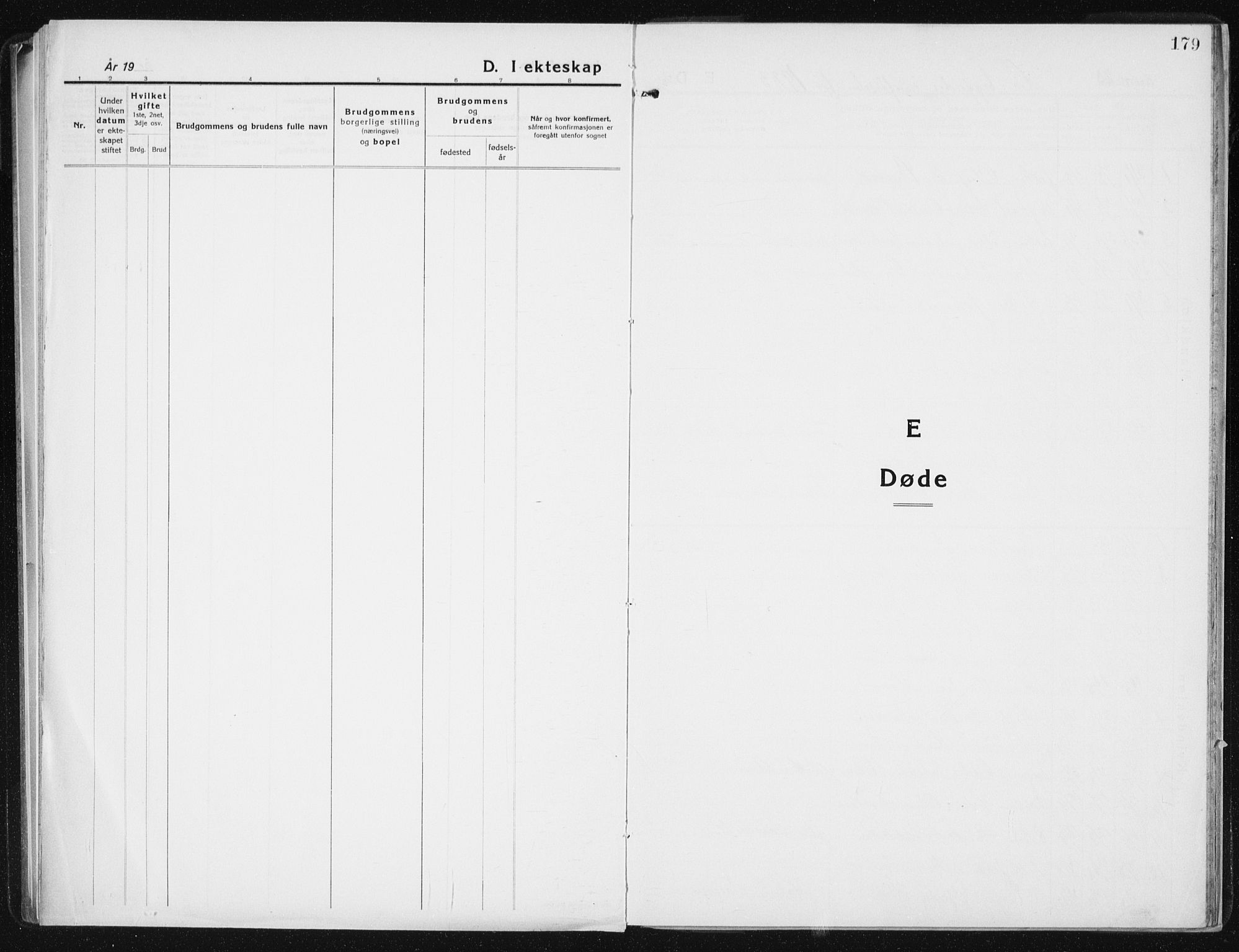 Ministerialprotokoller, klokkerbøker og fødselsregistre - Sør-Trøndelag, SAT/A-1456/640/L0589: Parish register (copy) no. 640C06, 1922-1934, p. 179