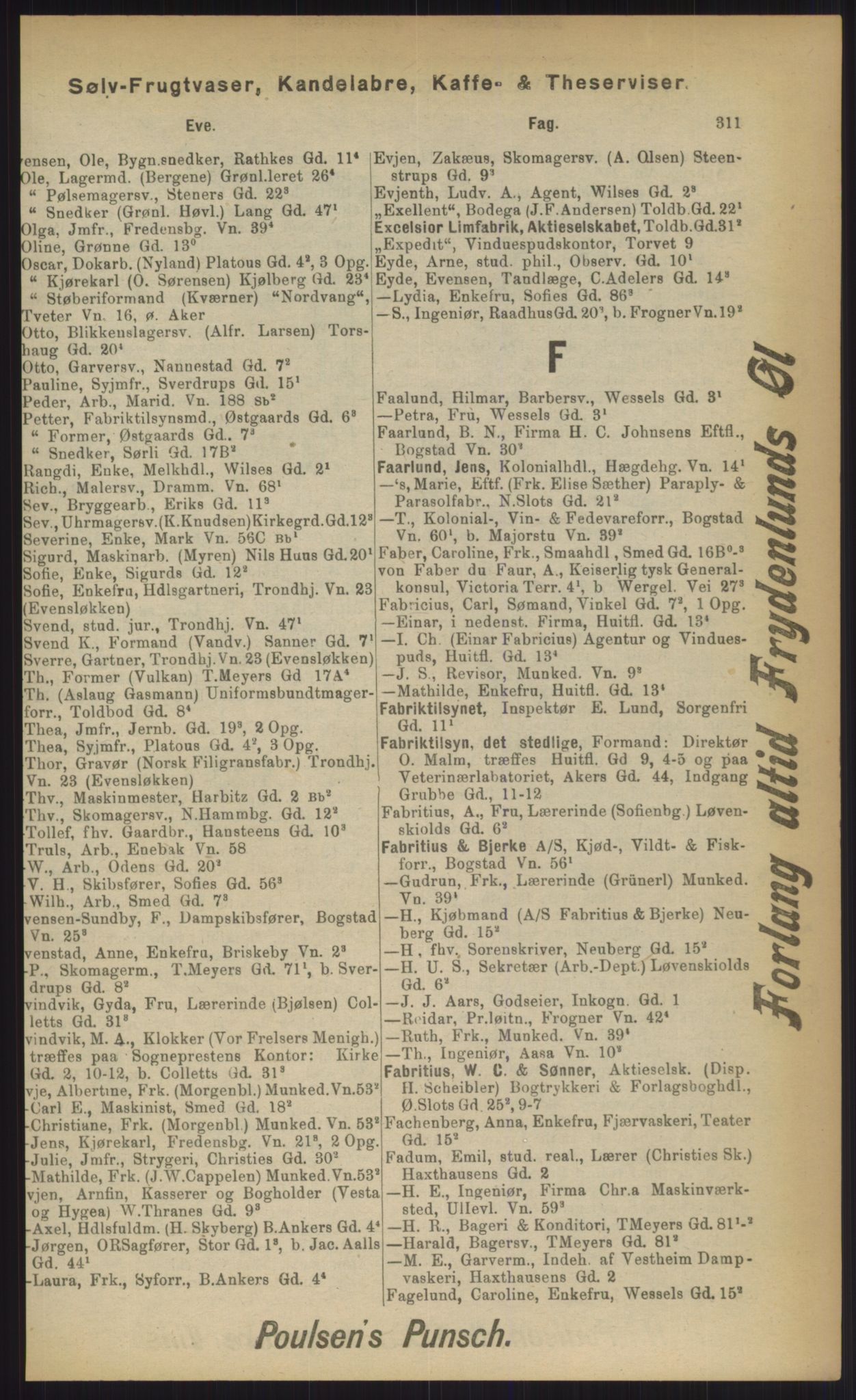 Kristiania/Oslo adressebok, PUBL/-, 1903, p. 311
