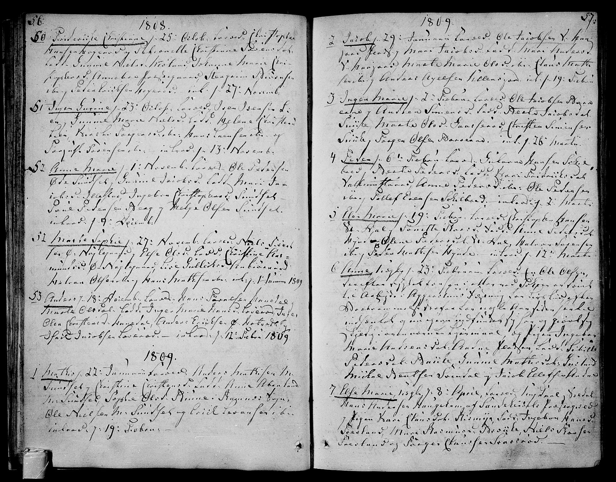 Andebu kirkebøker, AV/SAKO-A-336/F/Fa/L0003: Parish register (official) no. 3 /1, 1803-1828, p. 56-57