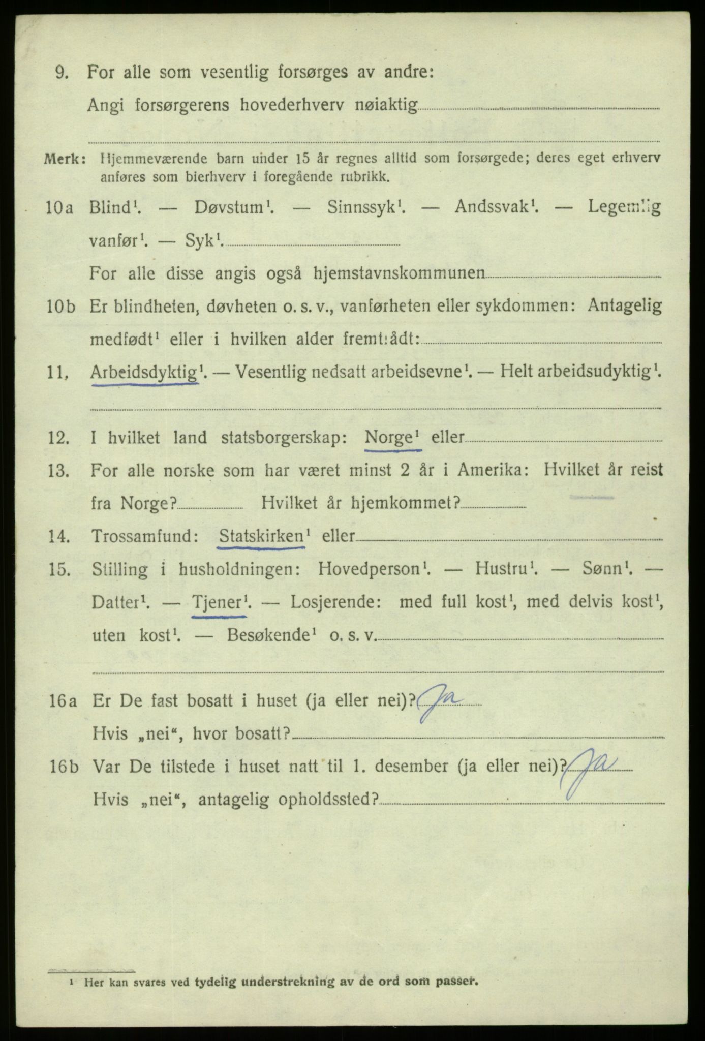 SAB, 1920 census for Fana, 1920, p. 27196