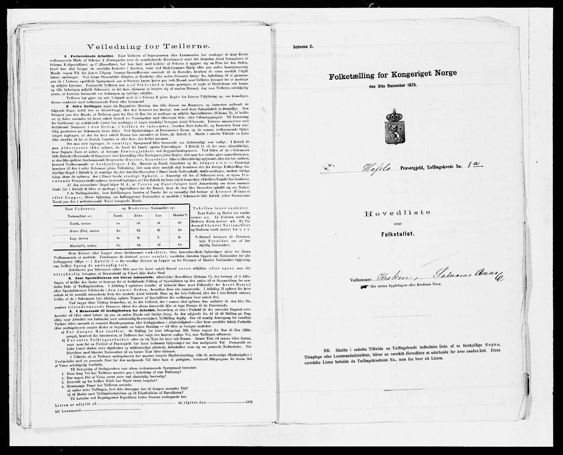 SAB, 1875 census for 1425P Hafslo, 1875, p. 22