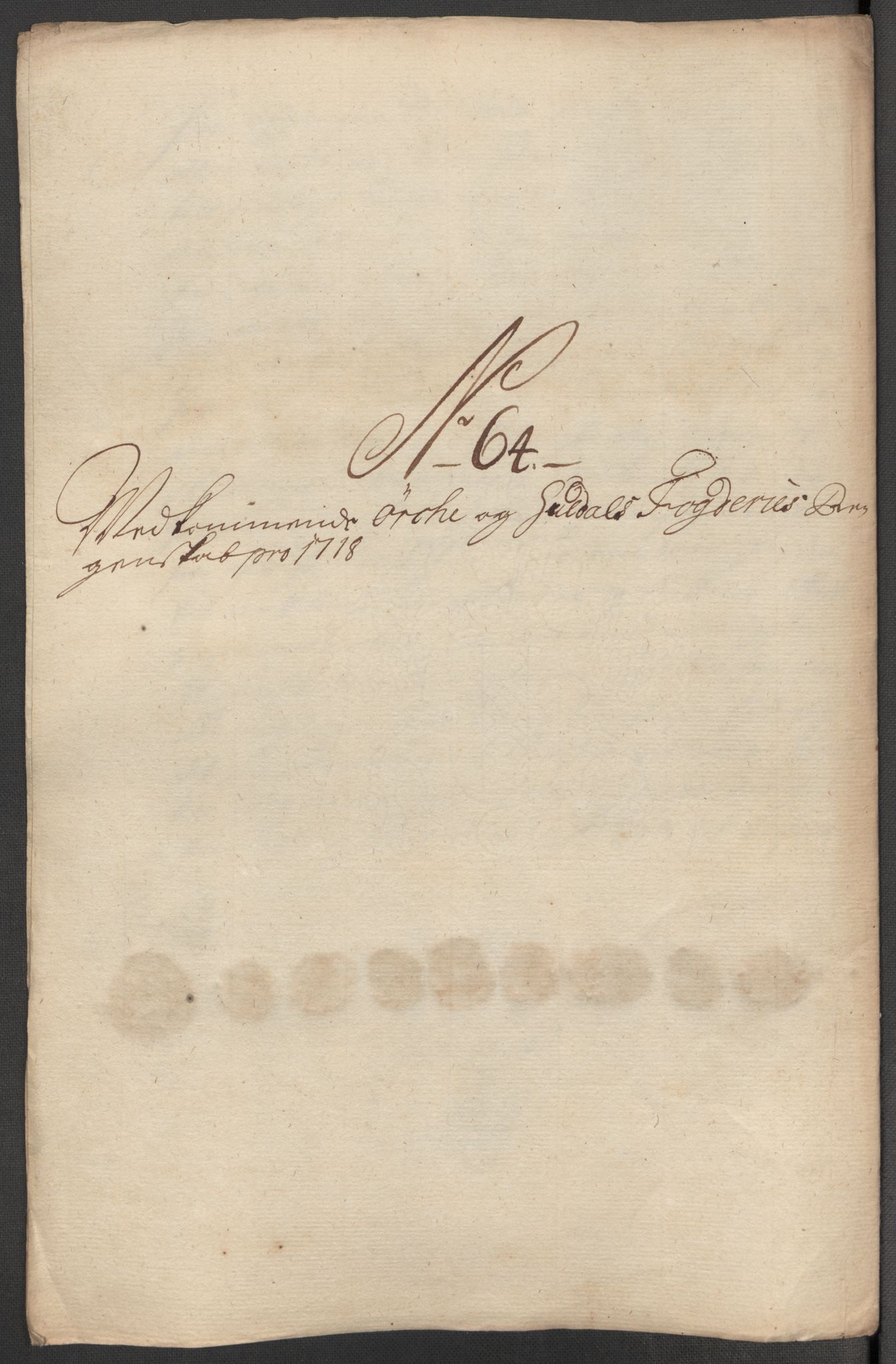 Rentekammeret inntil 1814, Reviderte regnskaper, Fogderegnskap, RA/EA-4092/R60/L3972: Fogderegnskap Orkdal og Gauldal, 1718, p. 135