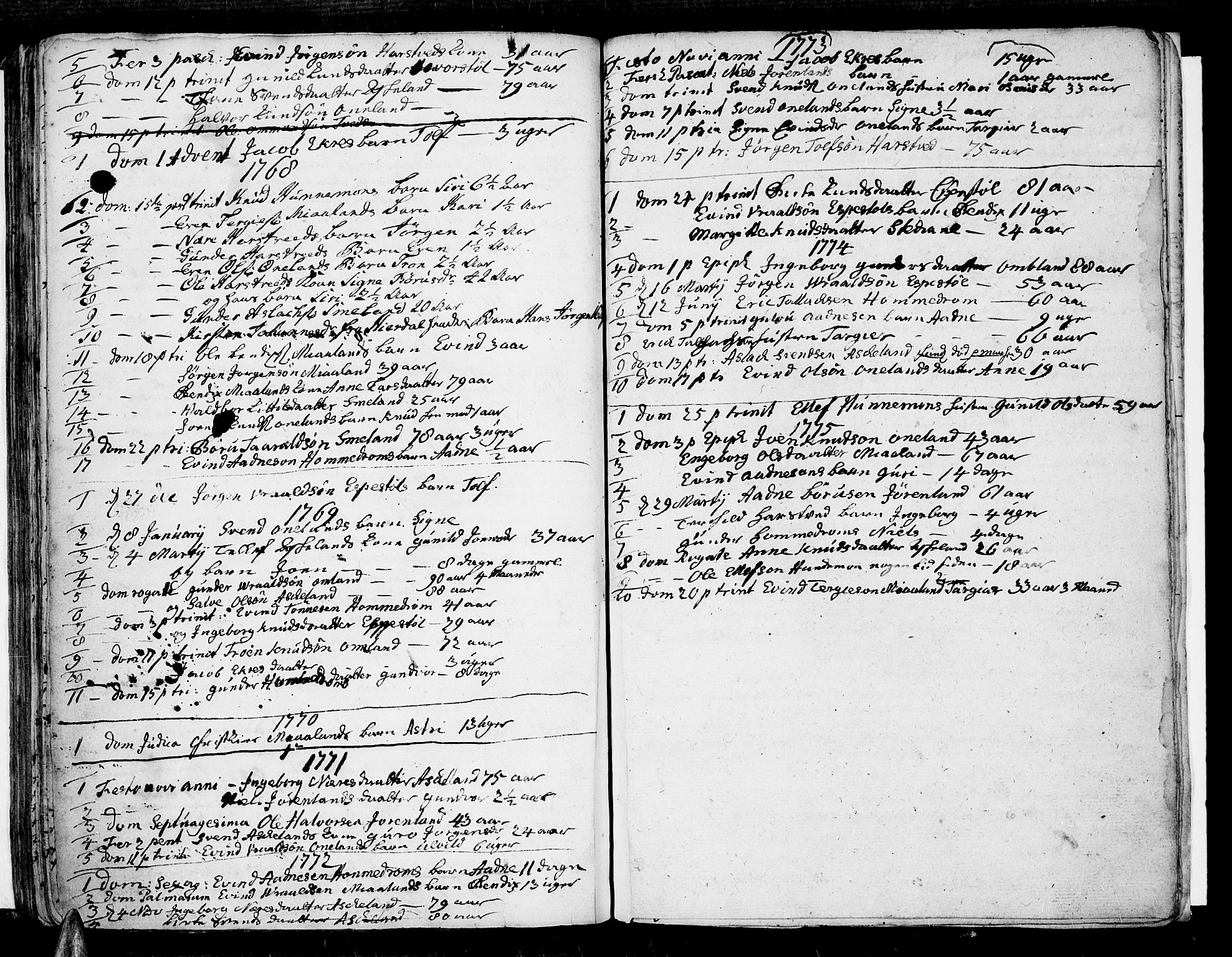 Åmli sokneprestkontor, AV/SAK-1111-0050/F/Fa/Fac/L0002: Parish register (official) no. A 2 /3, 1743-1775