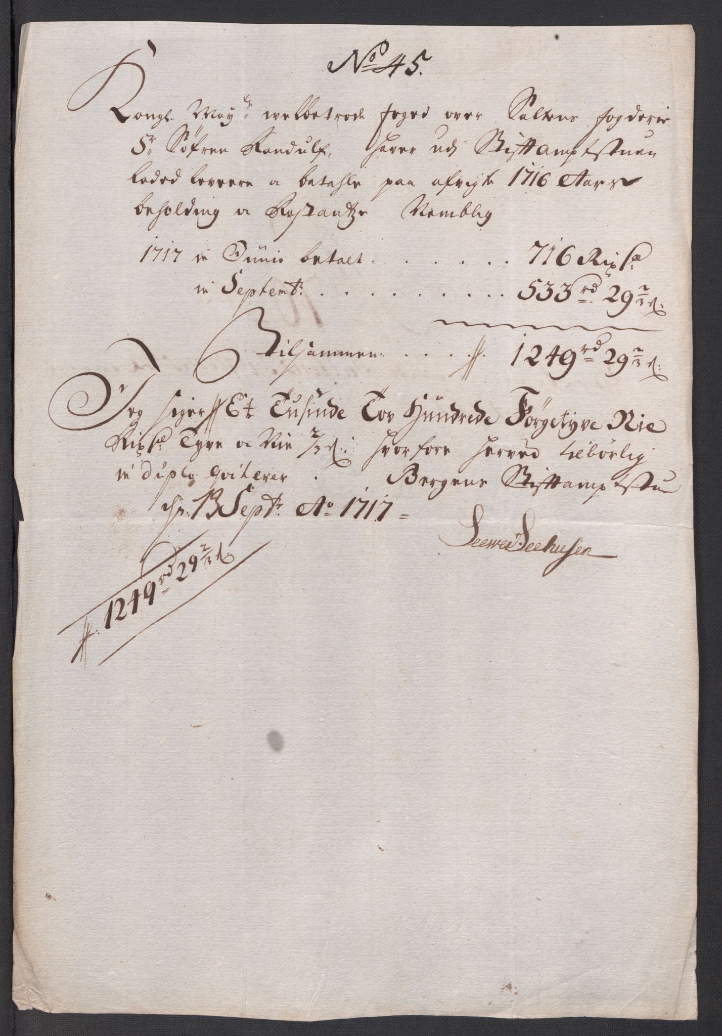 Rentekammeret inntil 1814, Reviderte regnskaper, Fogderegnskap, AV/RA-EA-4092/R66/L4587: Fogderegnskap Salten, 1717, p. 362