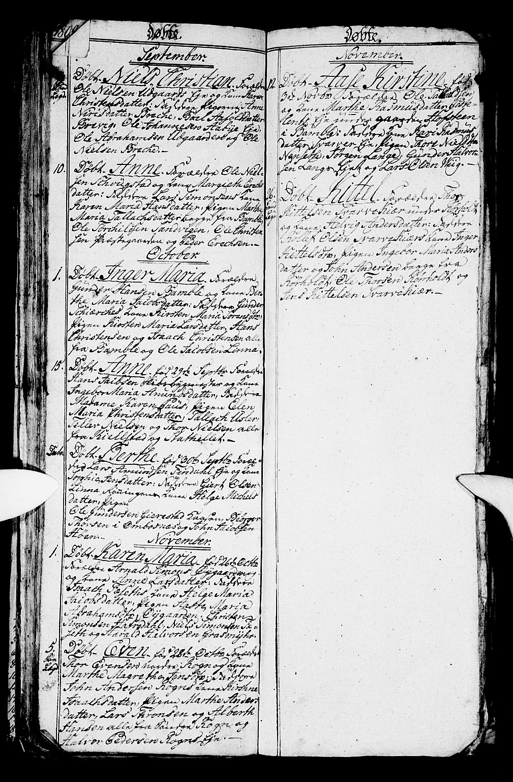 Bamble kirkebøker, SAKO/A-253/G/Ga/L0004: Parish register (copy) no. I 4, 1808-1814