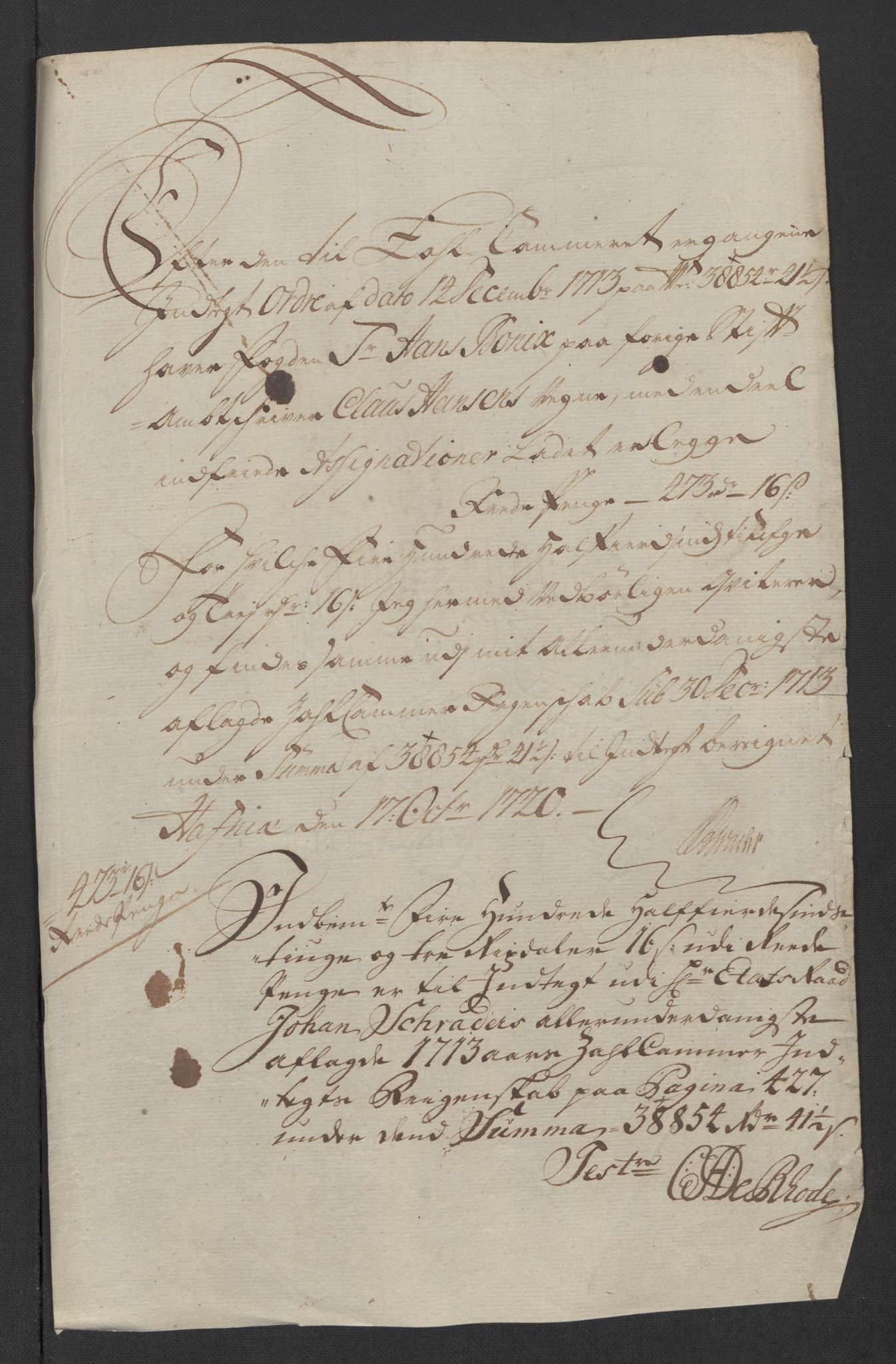 Rentekammeret inntil 1814, Reviderte regnskaper, Fogderegnskap, AV/RA-EA-4092/R39/L2321: Fogderegnskap Nedenes, 1713-1714, p. 574