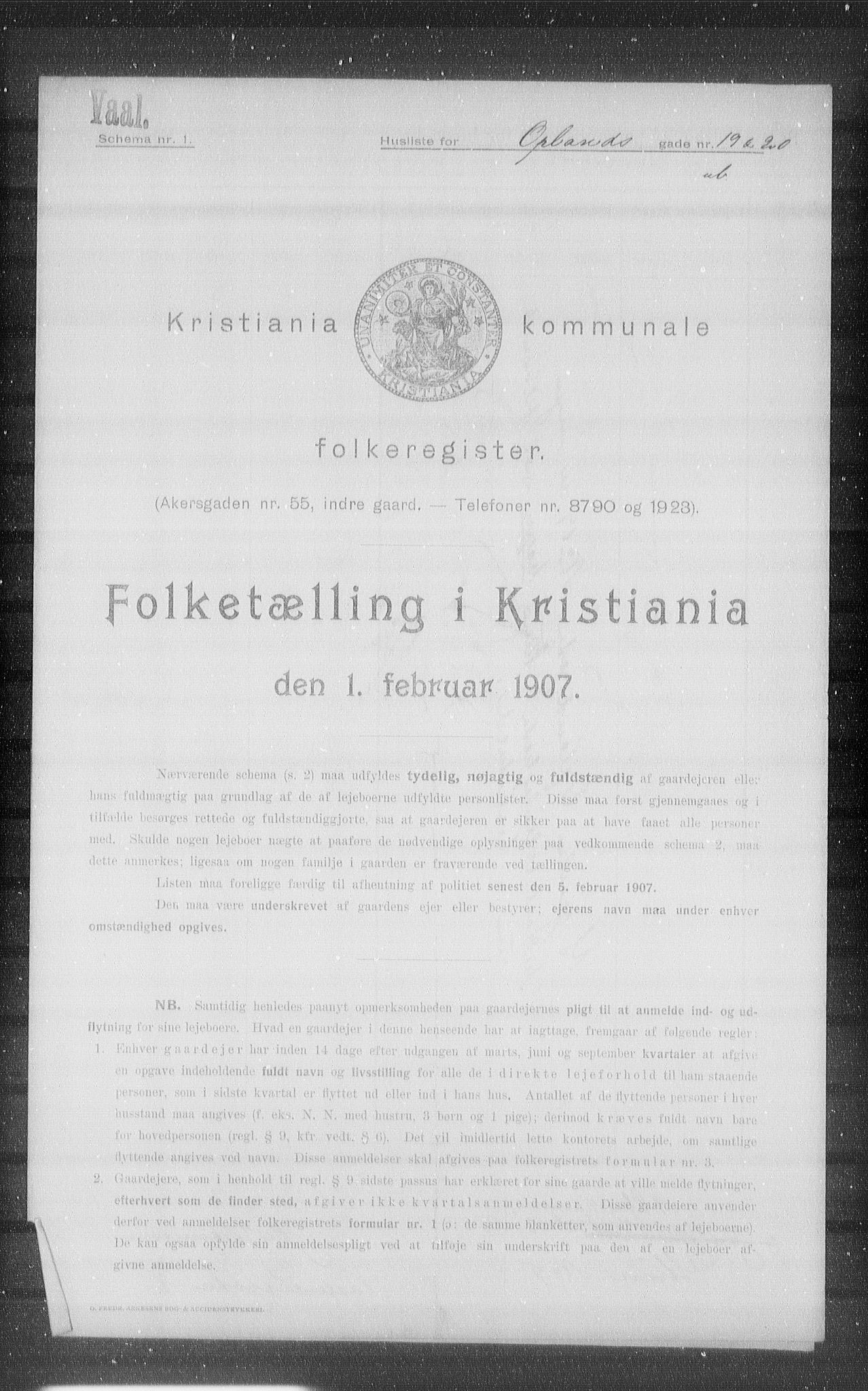 OBA, Municipal Census 1907 for Kristiania, 1907, p. 38841