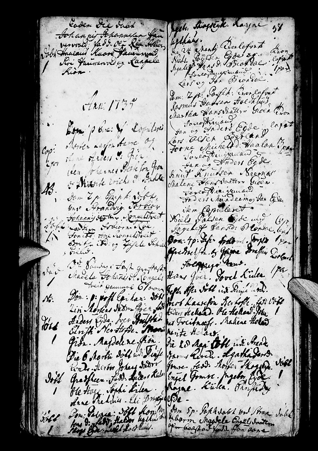 Os sokneprestembete, SAB/A-99929: Parish register (official) no. A 3, 1669-1760, p. 58