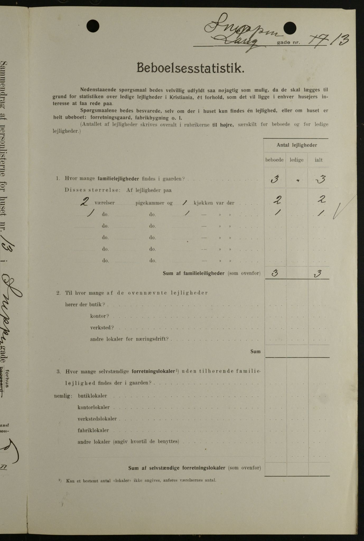 OBA, Municipal Census 1908 for Kristiania, 1908, p. 88266