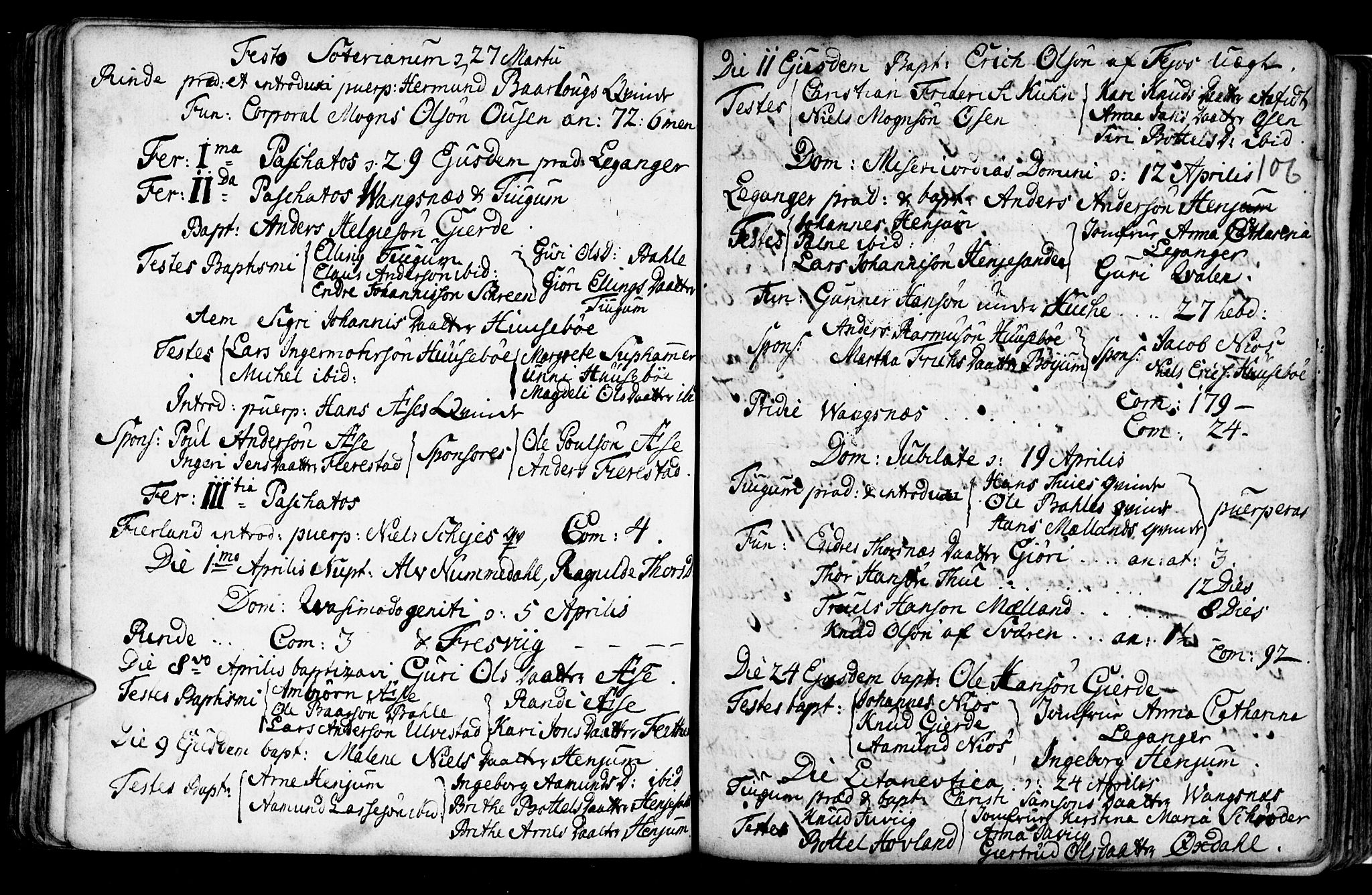 Leikanger sokneprestembete, SAB/A-81001: Parish register (official) no. A 2, 1735-1756, p. 106