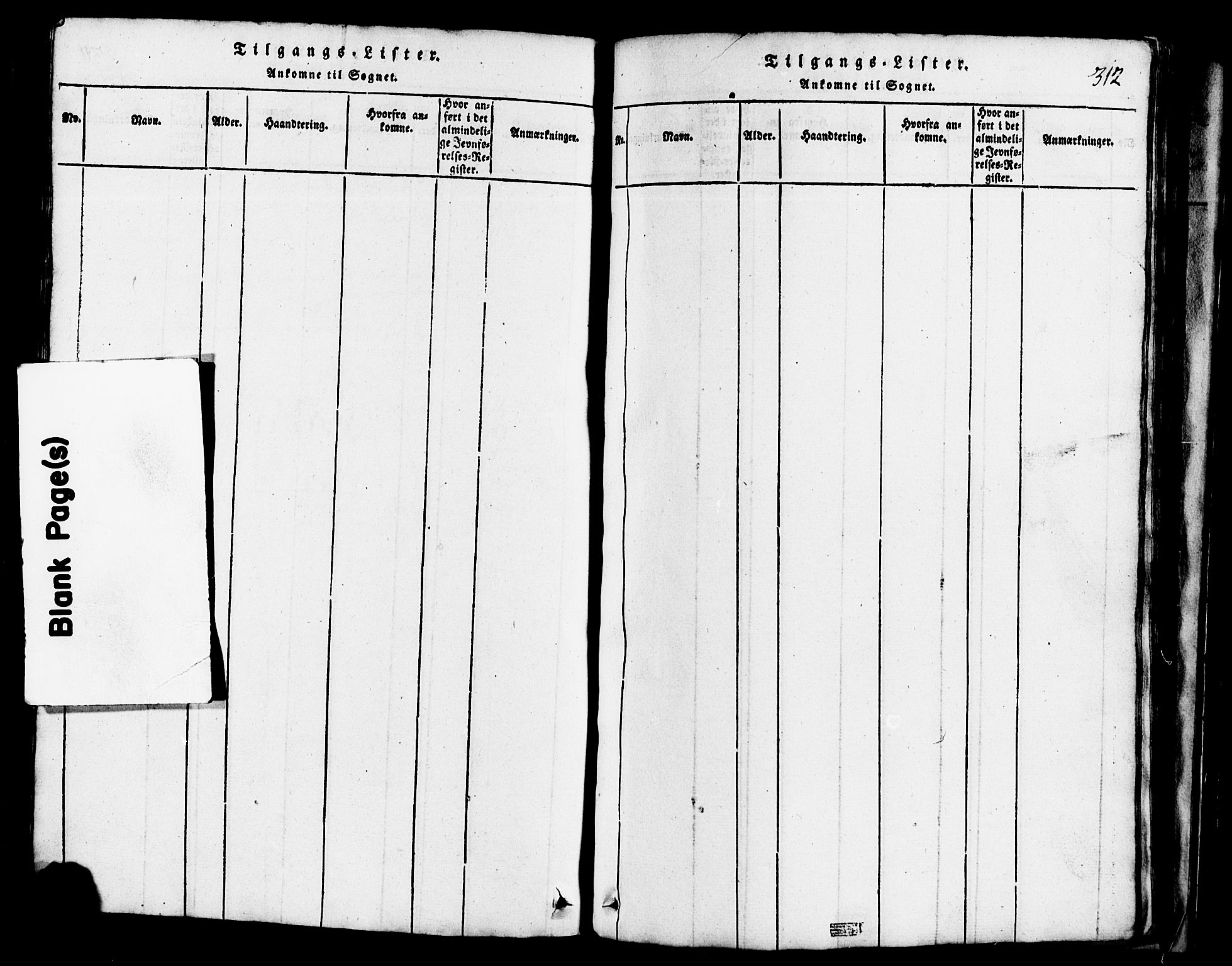 Lund sokneprestkontor, AV/SAST-A-101809/S07/L0001: Parish register (copy) no. B 1, 1815-1853, p. 312