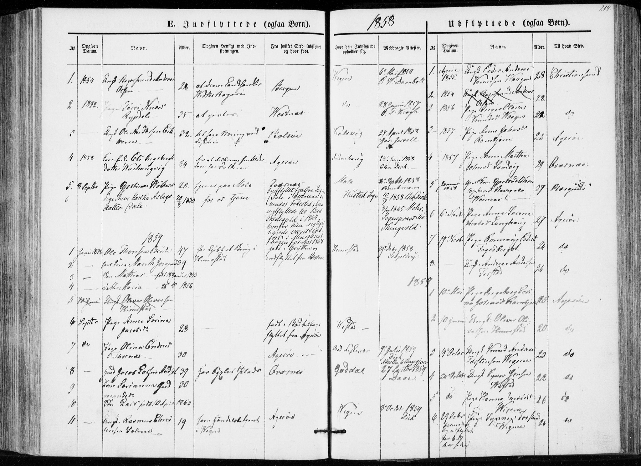 Ministerialprotokoller, klokkerbøker og fødselsregistre - Møre og Romsdal, AV/SAT-A-1454/566/L0767: Parish register (official) no. 566A06, 1852-1868, p. 218