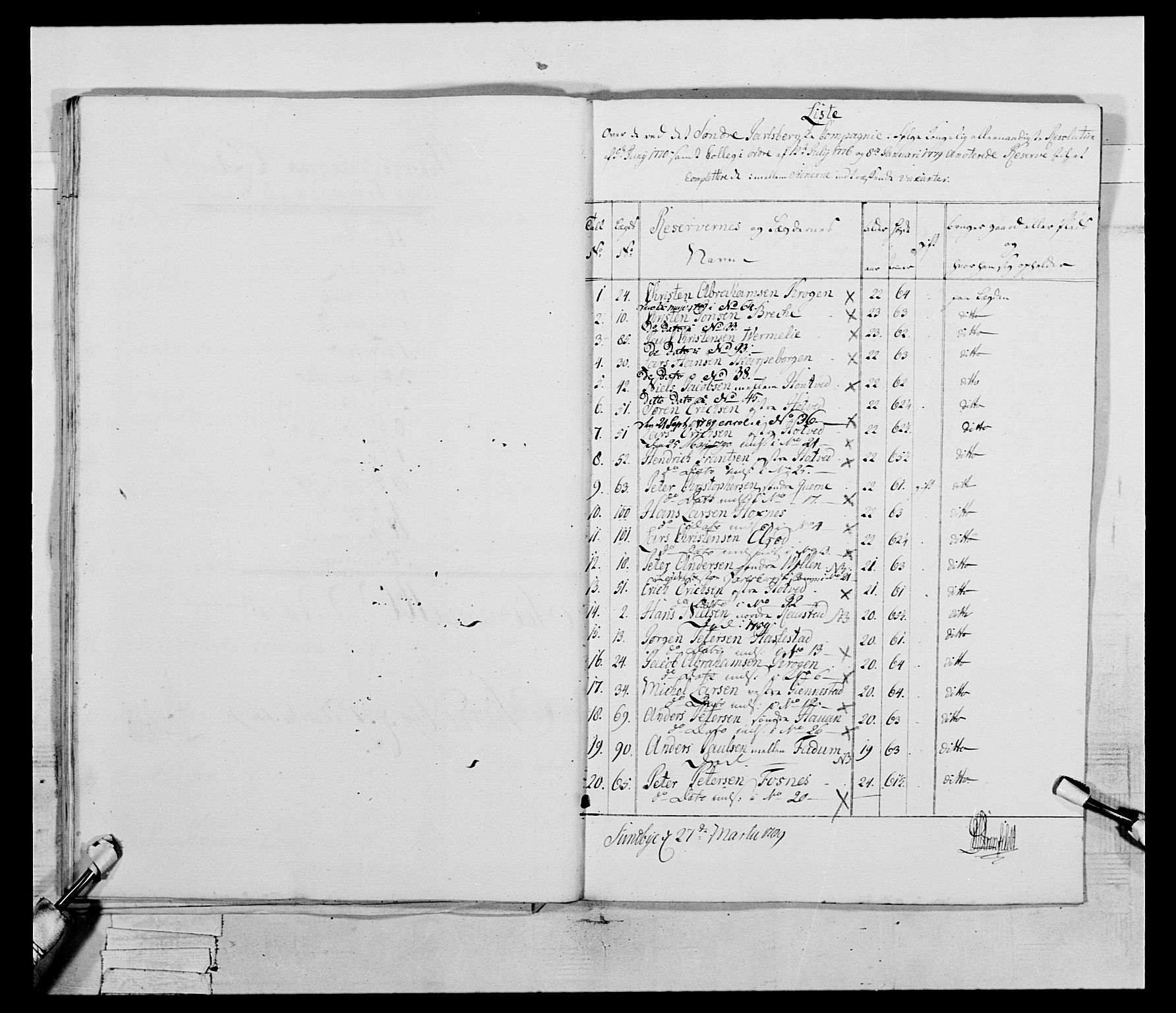 Generalitets- og kommissariatskollegiet, Det kongelige norske kommissariatskollegium, AV/RA-EA-5420/E/Eh/L0046: 2. Akershusiske nasjonale infanteriregiment, 1789, p. 359