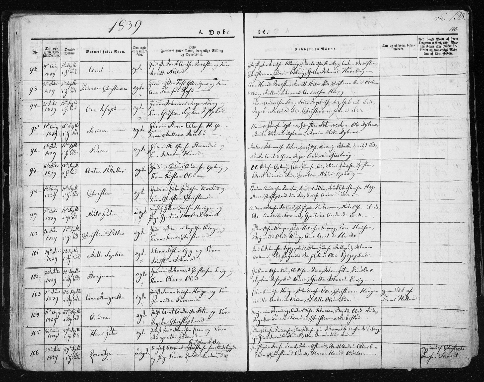 Ministerialprotokoller, klokkerbøker og fødselsregistre - Sør-Trøndelag, SAT/A-1456/659/L0735: Parish register (official) no. 659A05, 1826-1841, p. 138