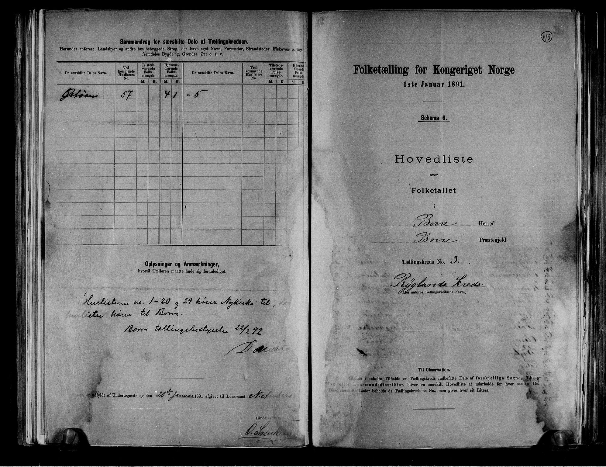 RA, 1891 census for 0717 Borre, 1891, p. 10
