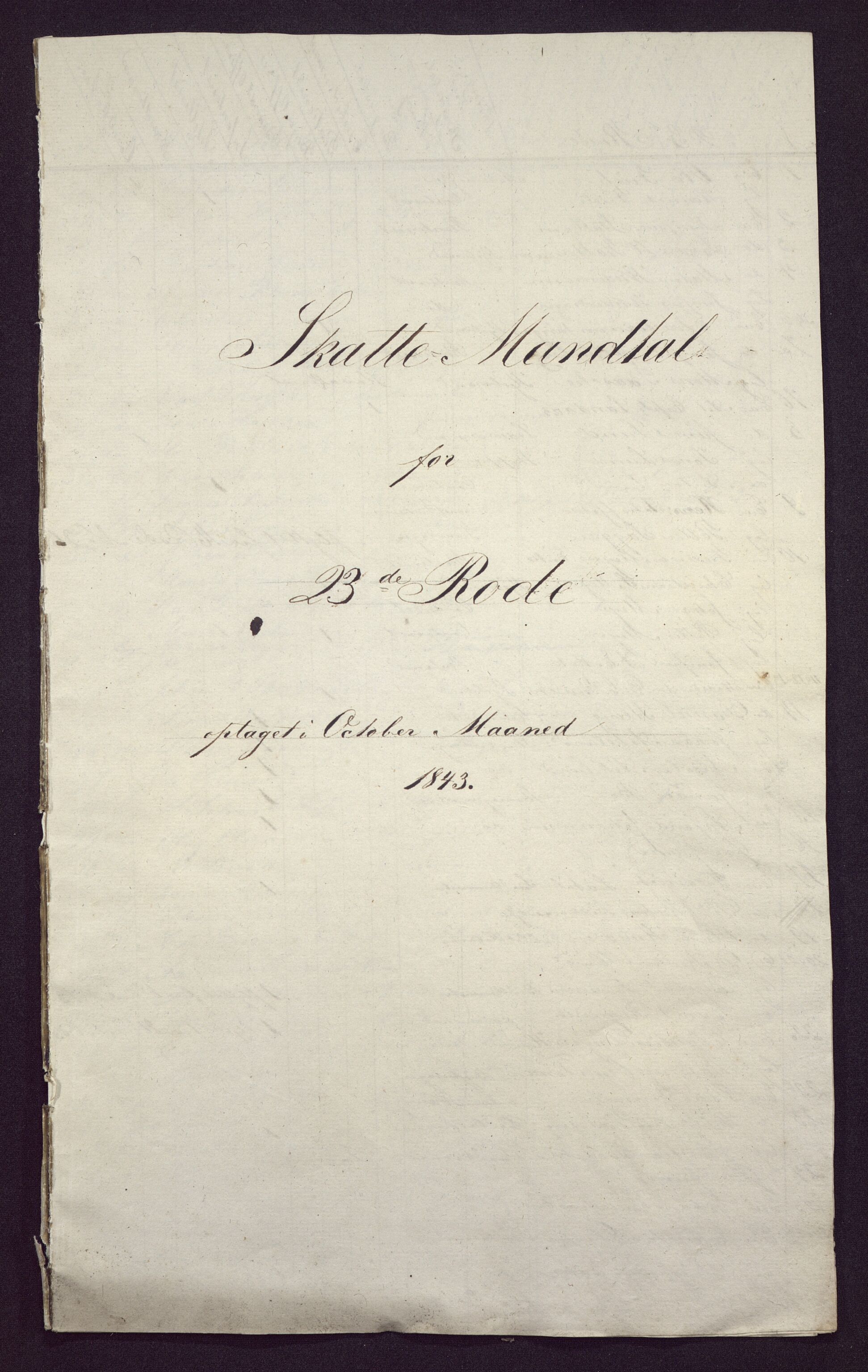 Borgervæpningen i Bergen, BBA/A-1301/F/Fa/L0002/0019: Manntall / 1843:  23. rode, 1843