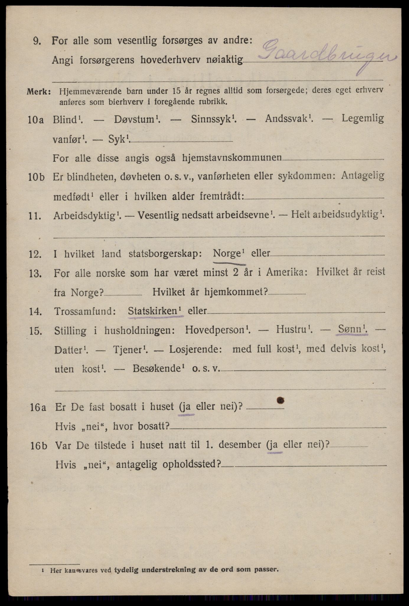 SAST, 1920 census for Varhaug, 1920, p. 4412