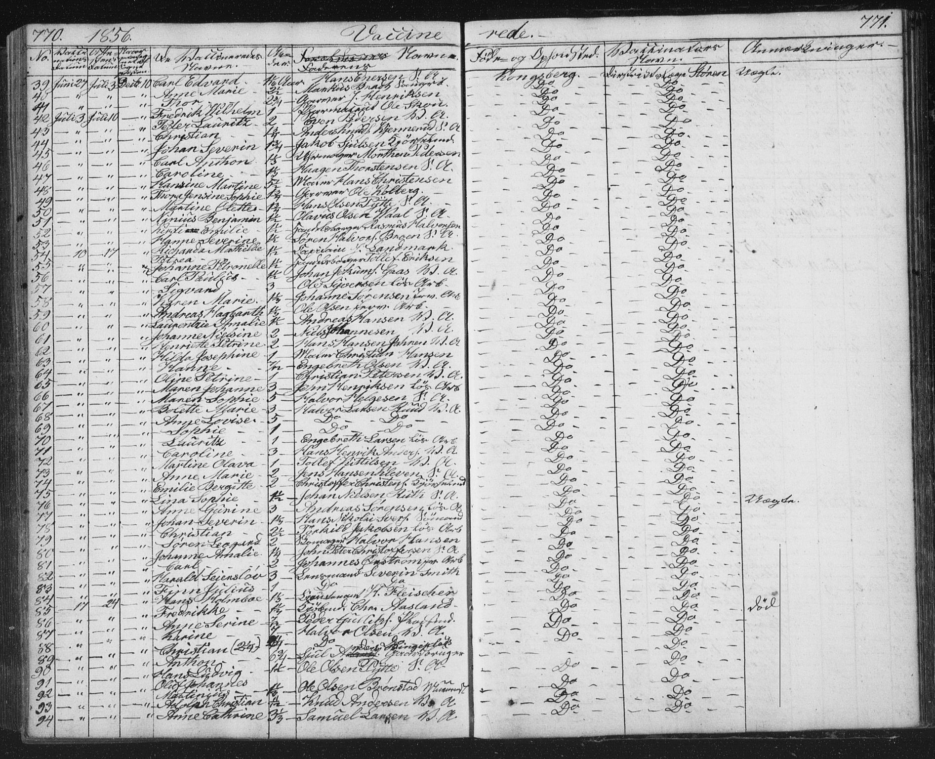 Kongsberg kirkebøker, SAKO/A-22/G/Ga/L0002: Parish register (copy) no. 2, 1839-1858, p. 770-771
