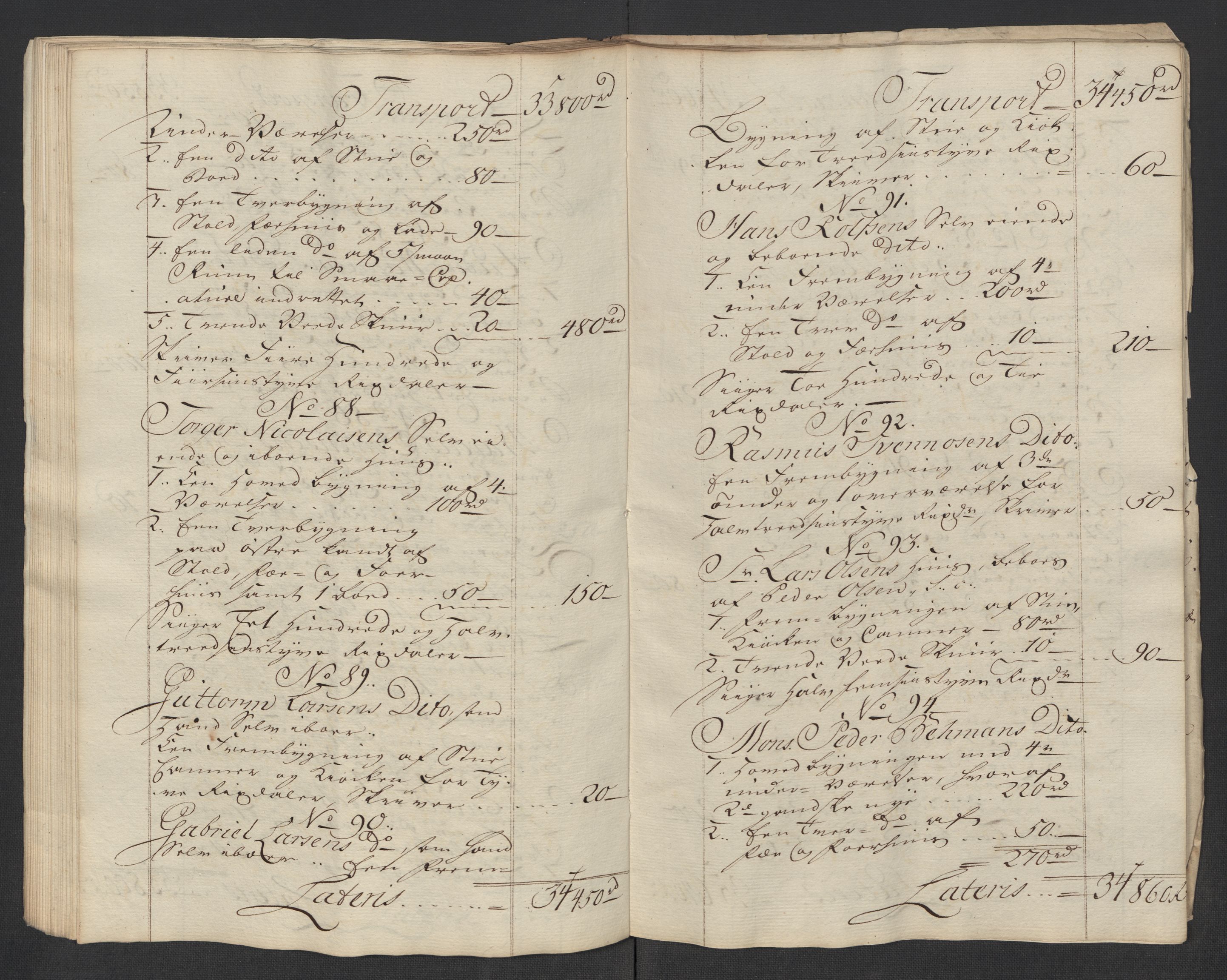 Kommersekollegiet, Brannforsikringskontoret 1767-1814, RA/EA-5458/F/Fa/L0040/0001: Moss / Branntakstprotokoll, 1765, p. 26