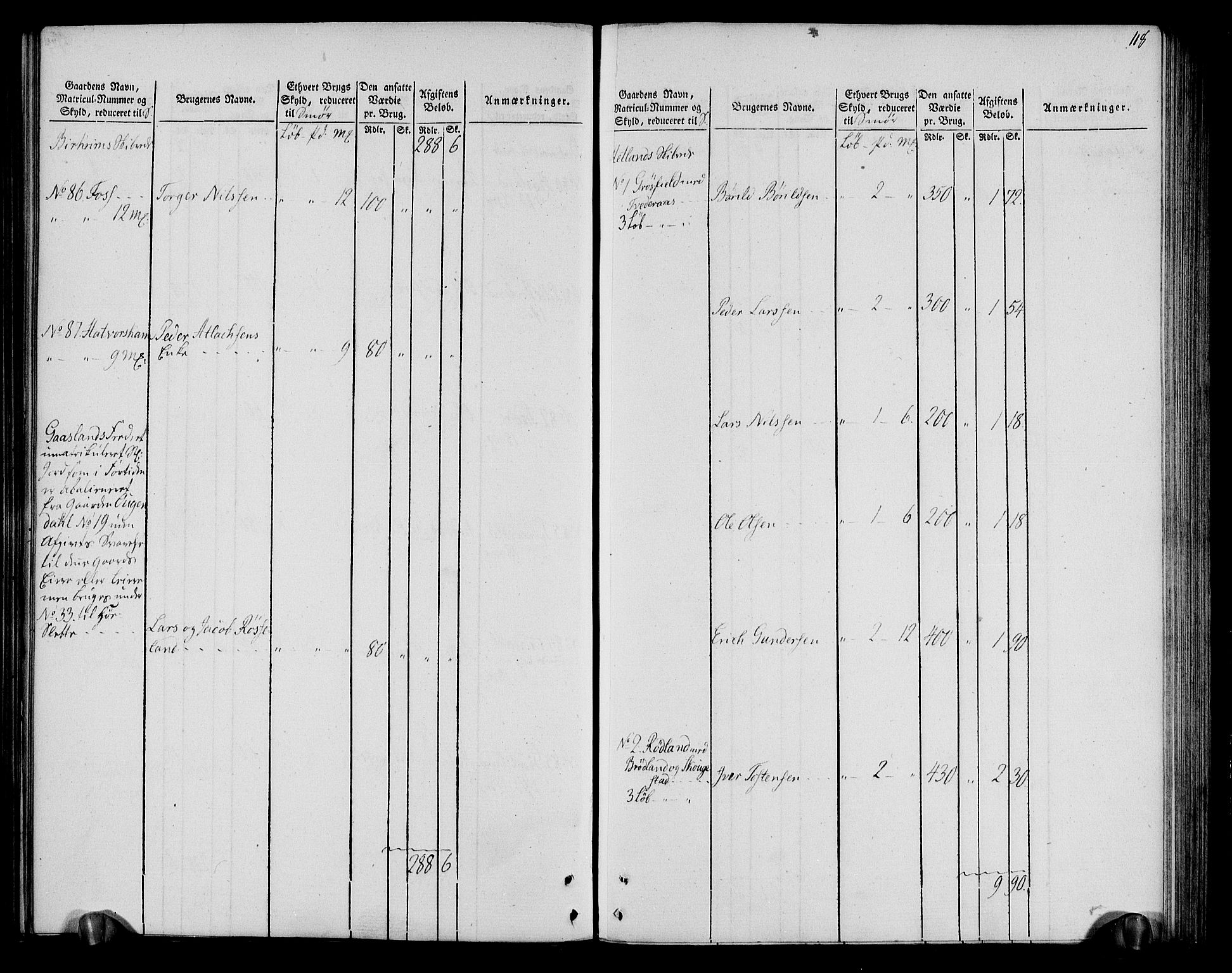 Rentekammeret inntil 1814, Realistisk ordnet avdeling, RA/EA-4070/N/Ne/Nea/L0099: Jæren og Dalane fogderi. Oppebørselsregister, 1803-1804, p. 124