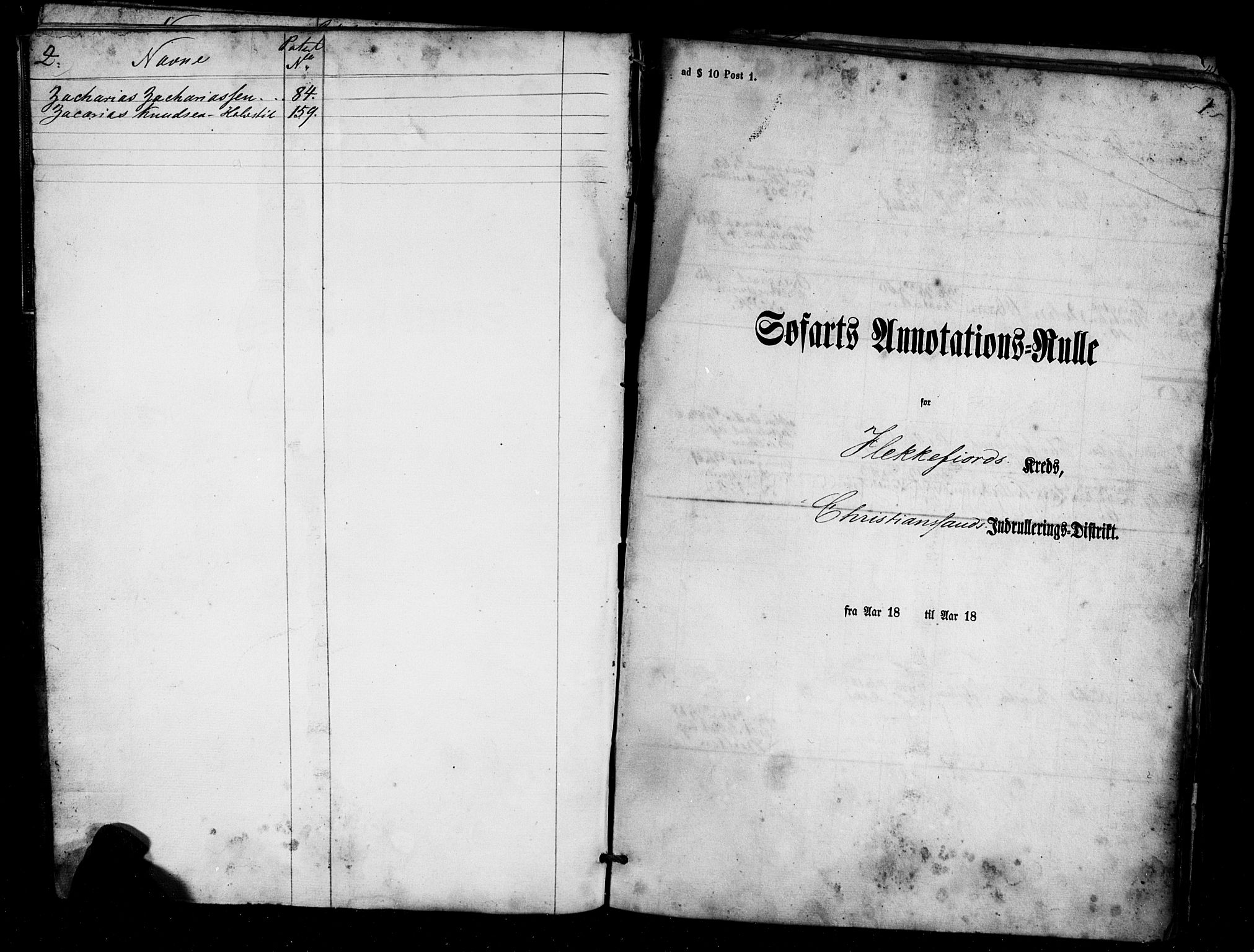 Flekkefjord mønstringskrets, SAK/2031-0018/F/Fa/L0004: Annotasjonsrulle nr 1-435 med register, Æ-1, 1860-1867, p. 17