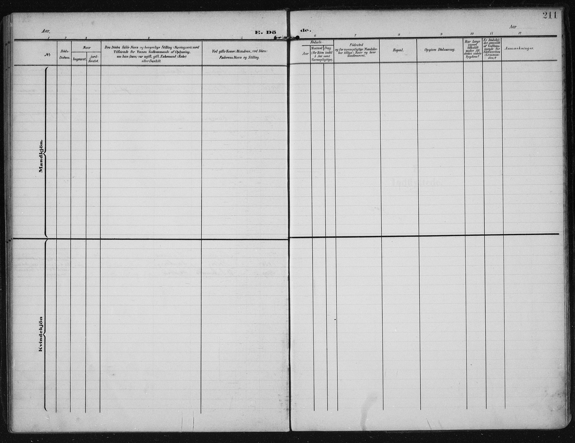 Eigersund sokneprestkontor, SAST/A-101807/S08/L0021: Parish register (official) no. A 20, 1906-1928, p. 211